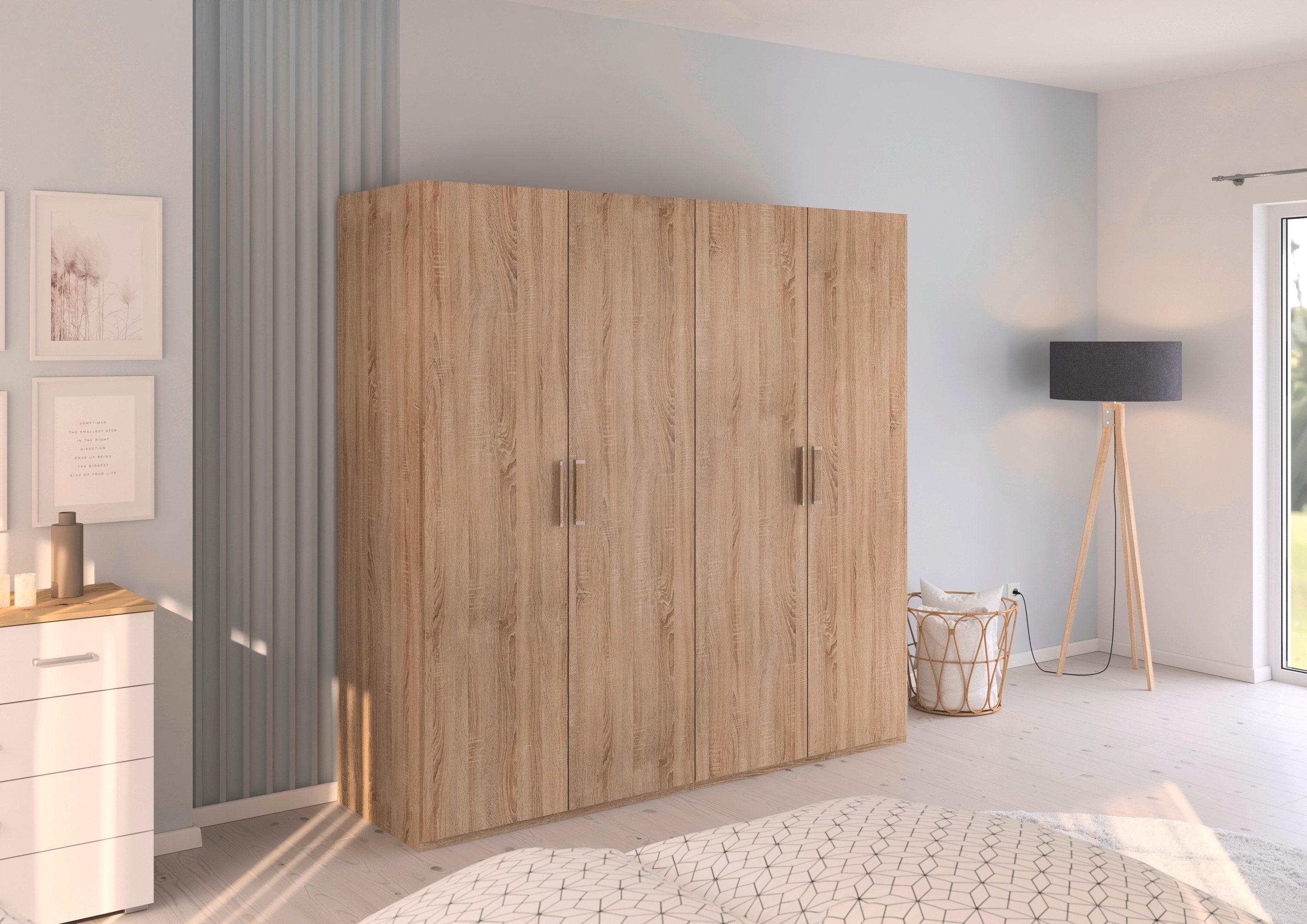 rauch Draaideurkast Kledingkast Kast Garderobe Slaapkamerkast EVELYN in elegante stijl, veel opbergruimte 4 breedtes en 2 hoogtes made in germany