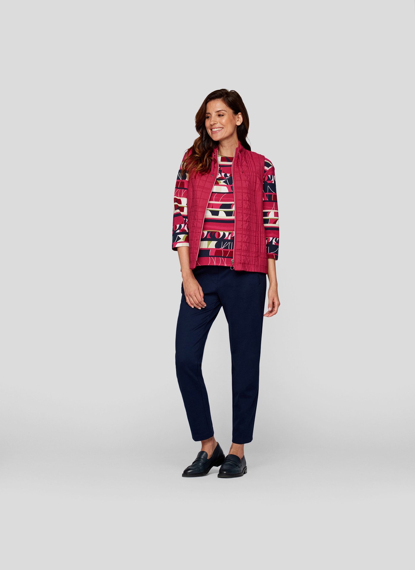Rabe Shirt met 3/4 mouwen met abstract motief