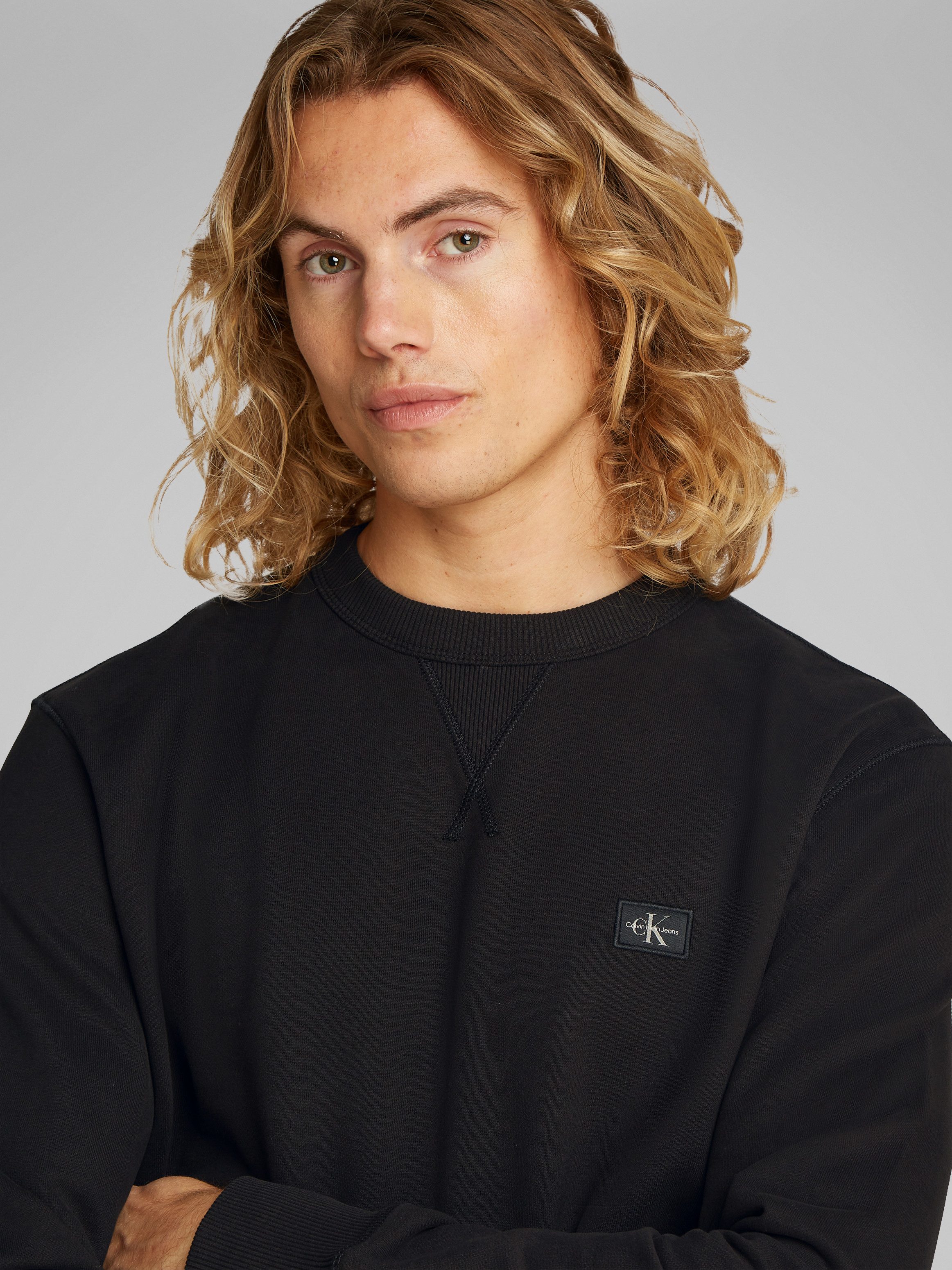 Calvin Klein Sweatshirt WOVEN LABEL CREW NECK