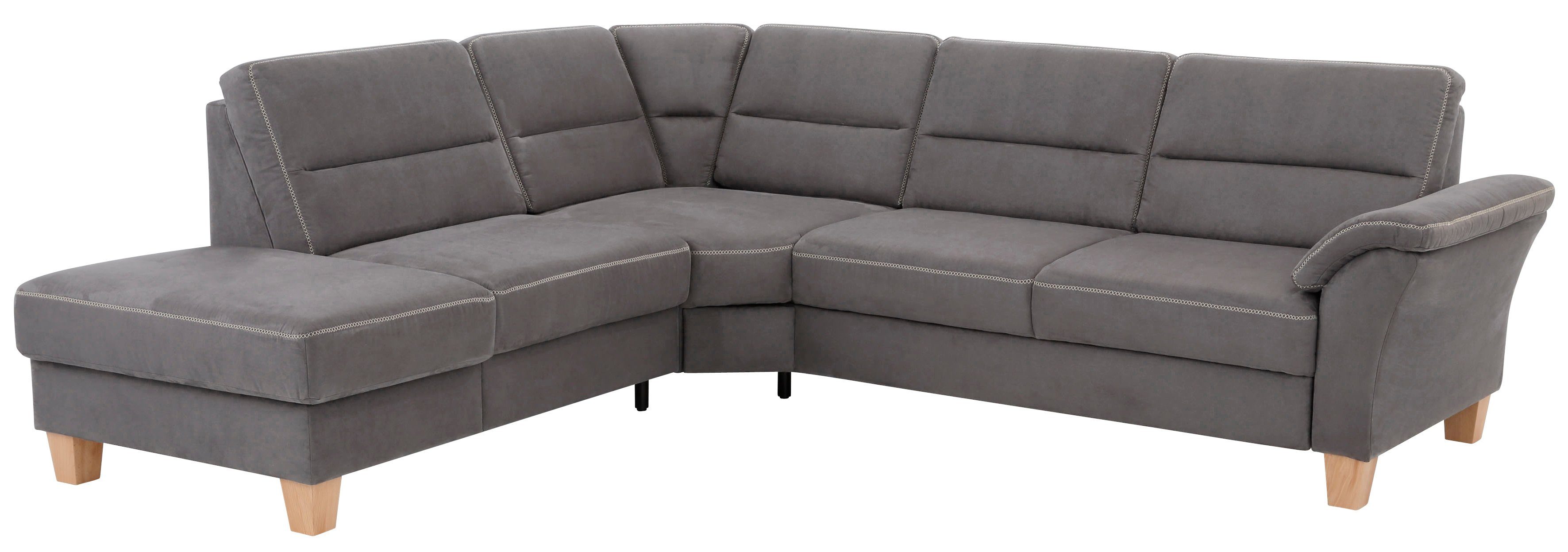 Home affaire Hoekbank Soleo L-model comfortabel door trapezehoek met relaxfunctie, ook met slaapfunctie