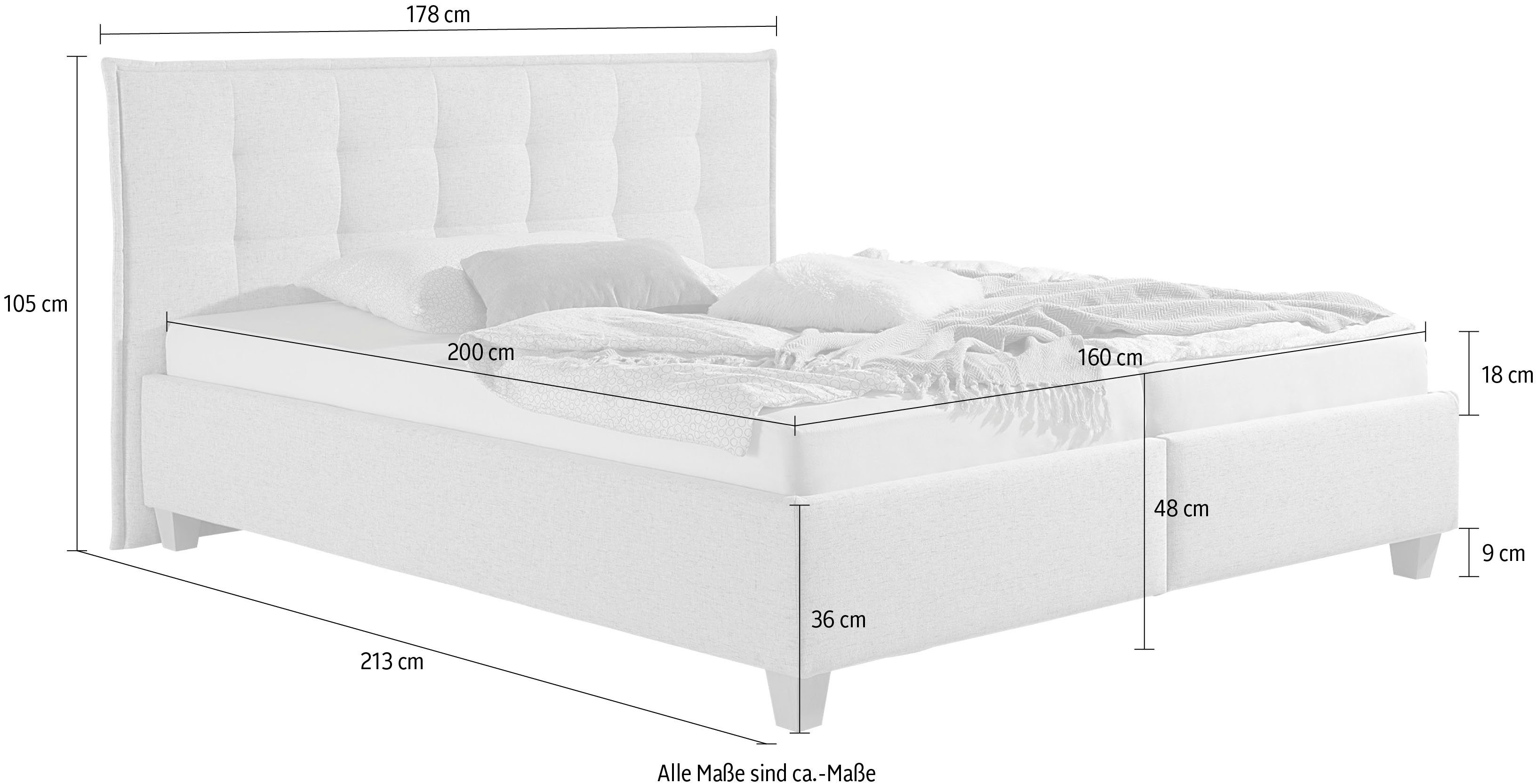 Maintal Gestoffeerd bed inclusief bedkist