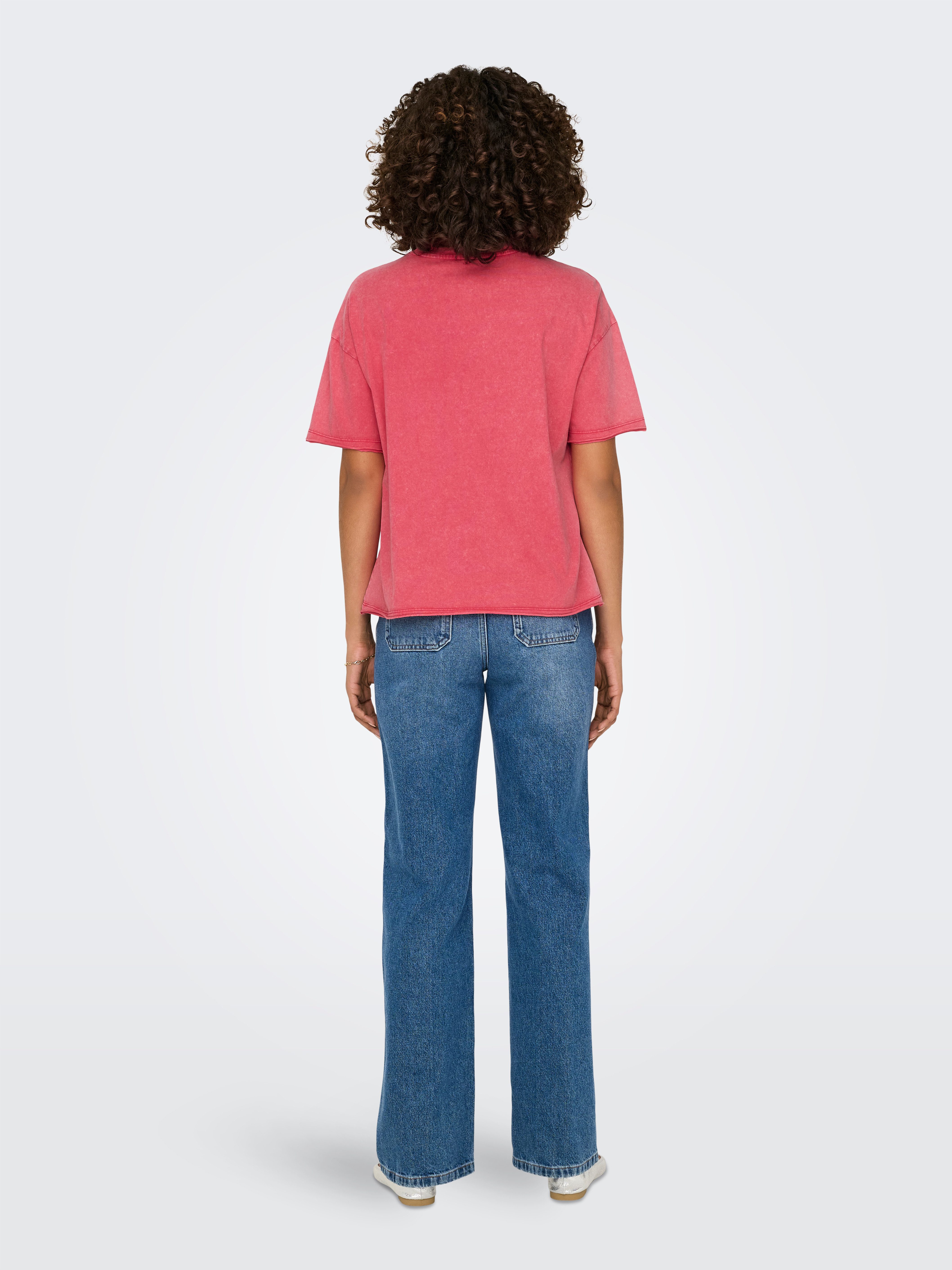 Only Shirt met korte mouwen ONLKINNA S/S FRUIT TOP BOX JRS