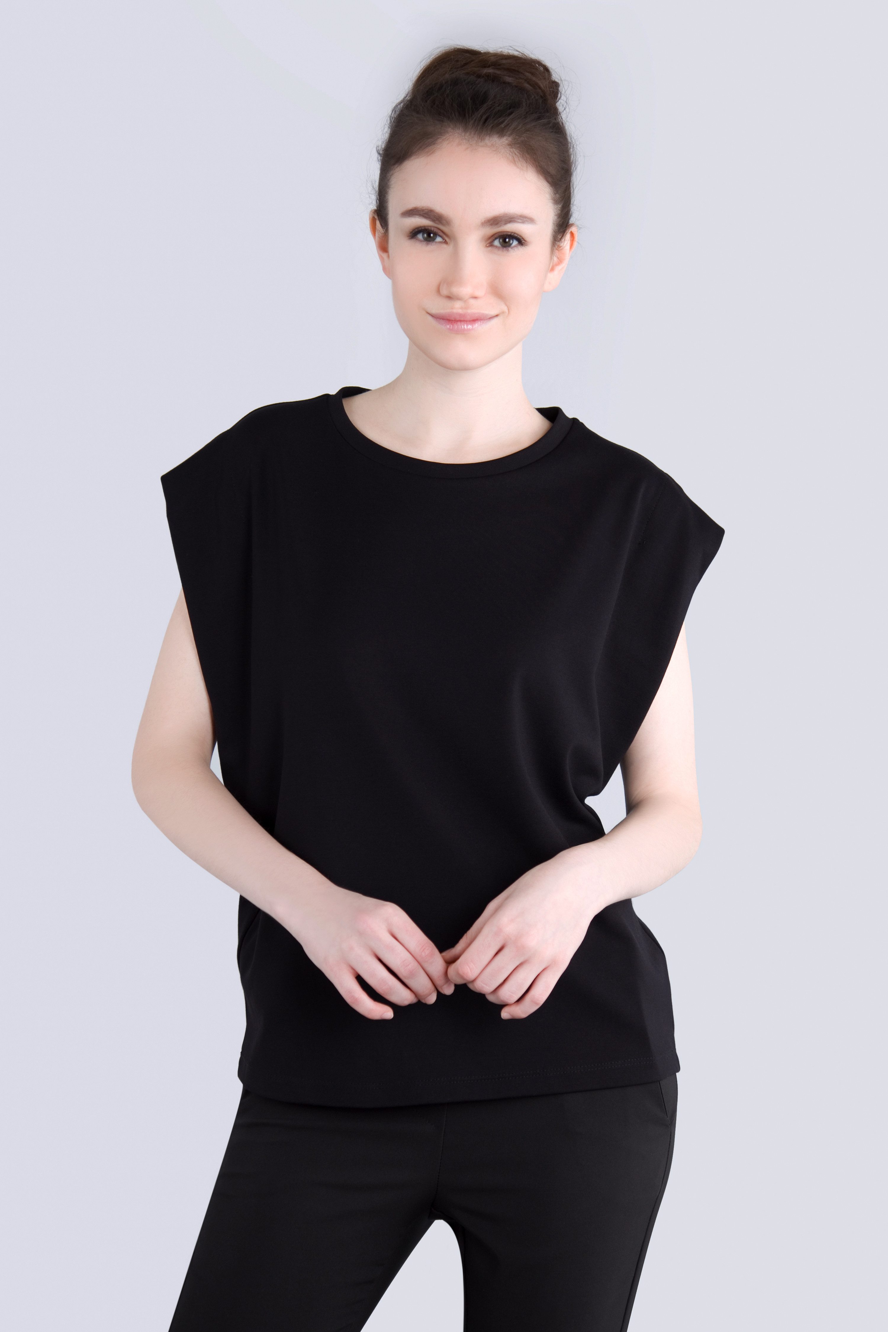 IMPERIAL T-shirt Mouwloos "Punto Milano" shirt met omgeslagen armsgaten