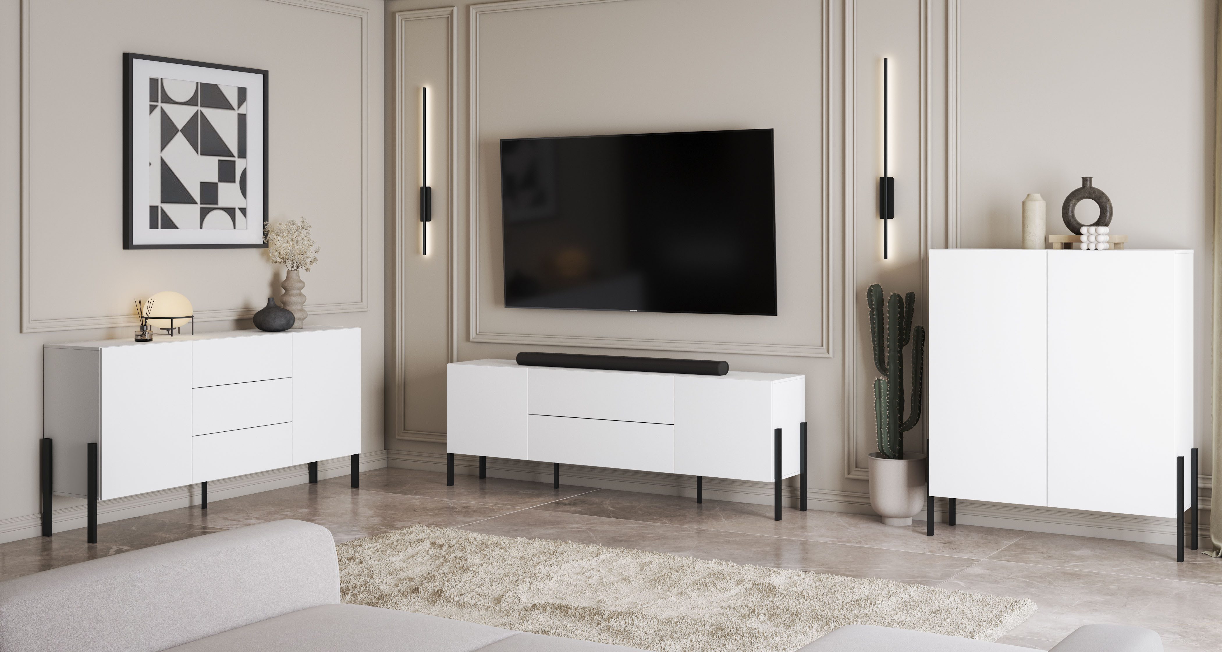 INOSIGN Dressoir Jukon, breedte 150 of 180 cm, moderne grepless commode