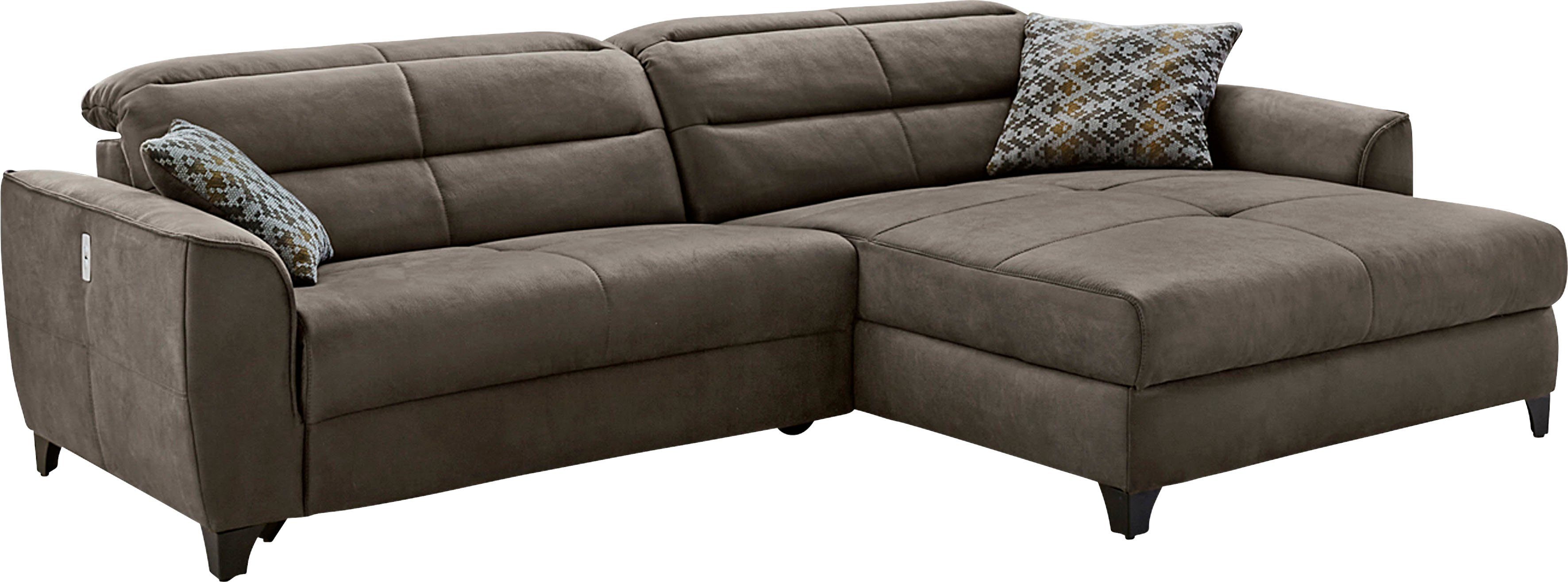Jockenhöfer Gruppe Hoekbank Double One L-vorm met 2 x 120 cm brede, elektrisch verstelbare relaxfuncties