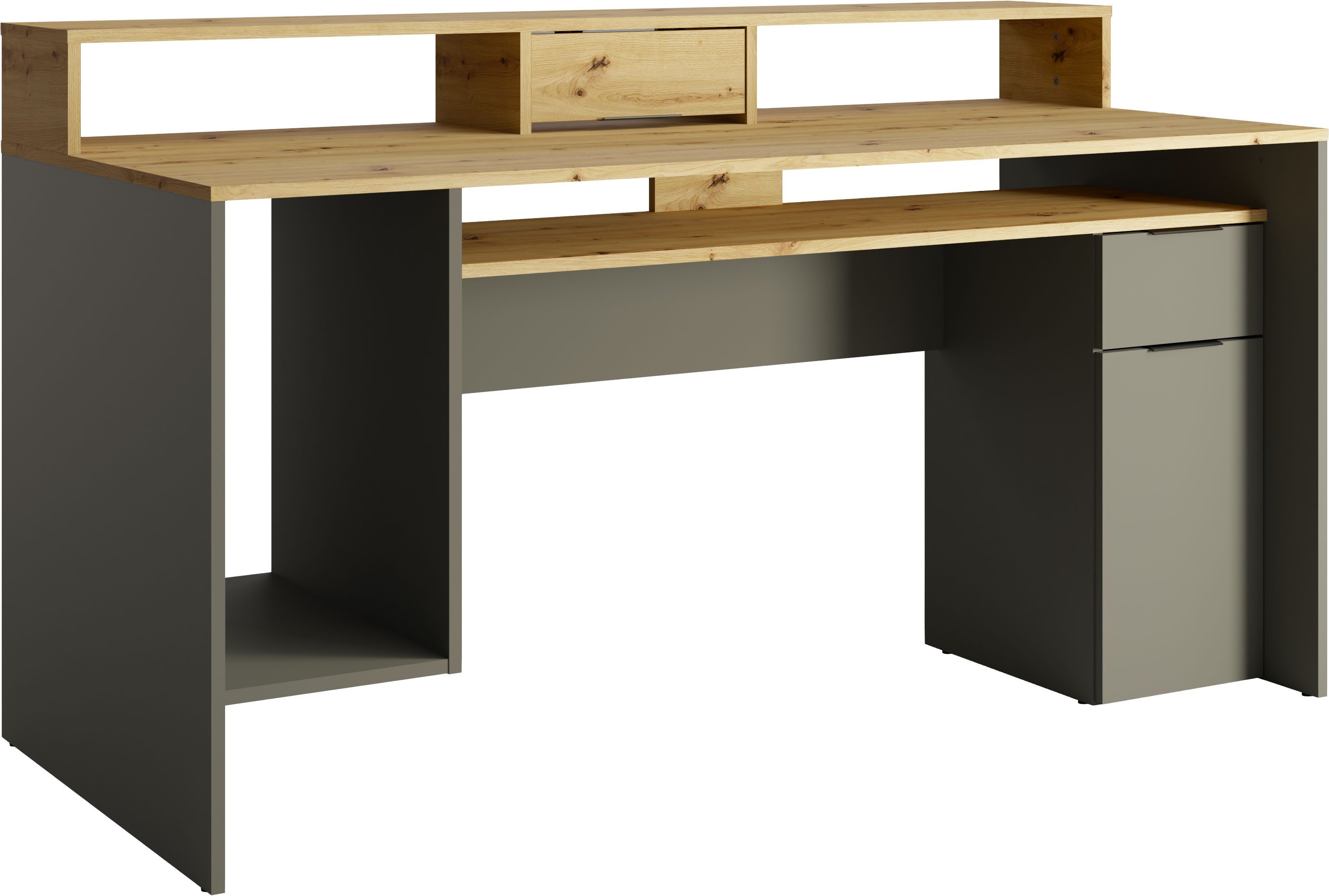 INOSIGN Bureau PEORIA Gamingtafel met lade en monitorsteun, breedte 160 x 70 cm