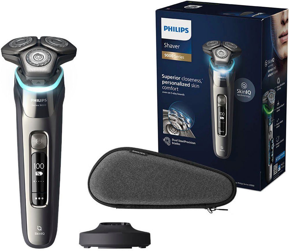 Philips Elektrisch scheerapparaat Shaver Series 9000 S9974/35 Laadtoestand en etui, met SkinIQ-technologie
