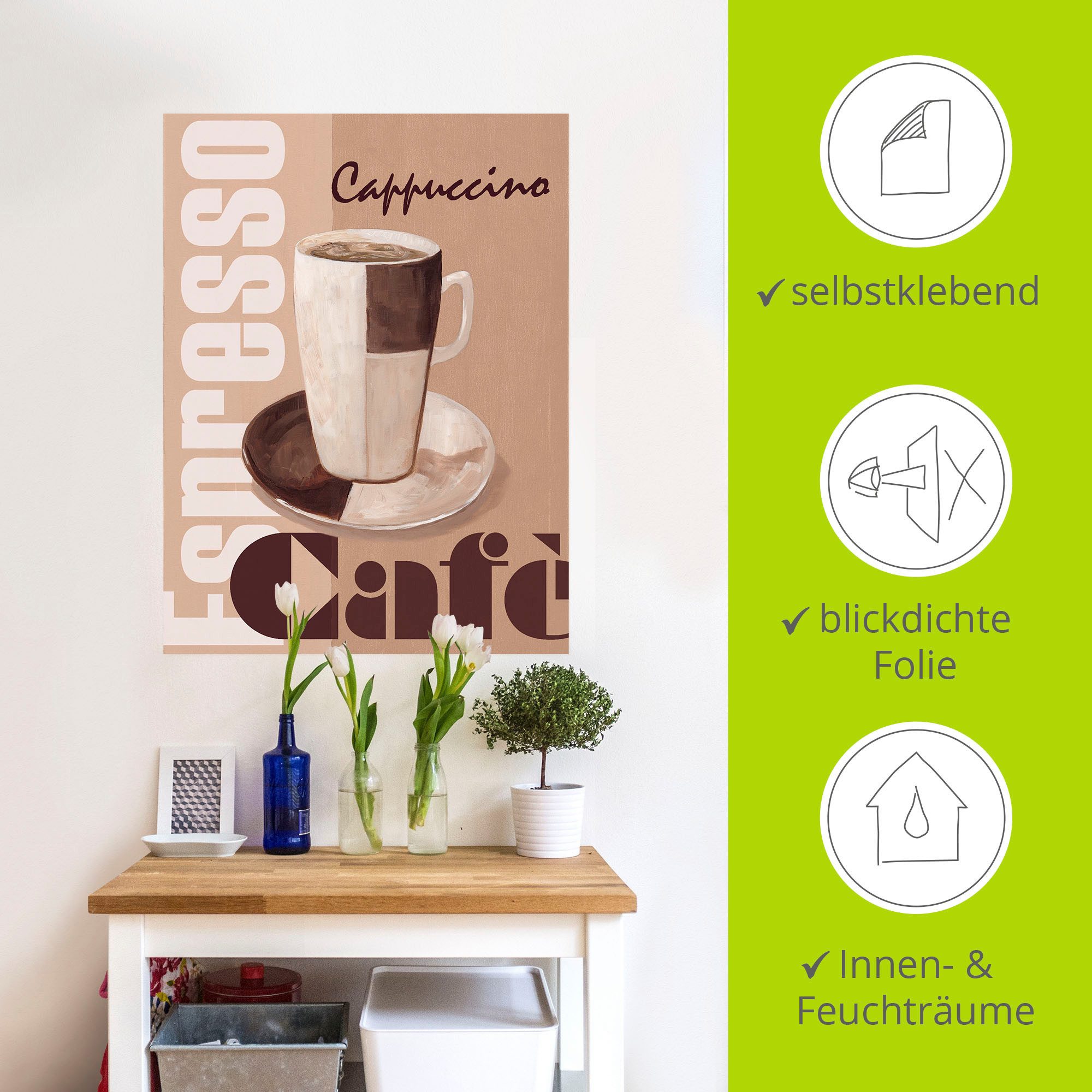 Artland Wandfolie Cappuccino - Café