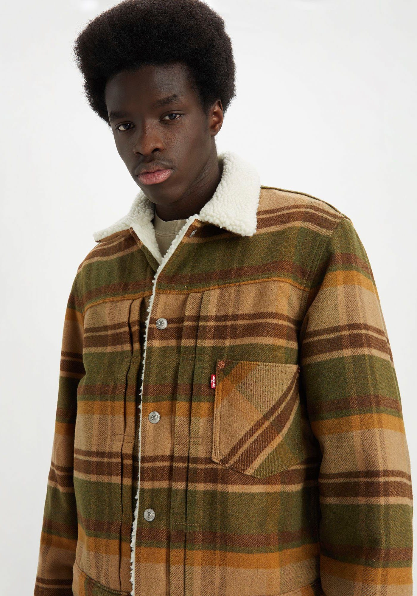 Levi's® Jeansjack SHERPA TRUCKER met warm sherpa-voering