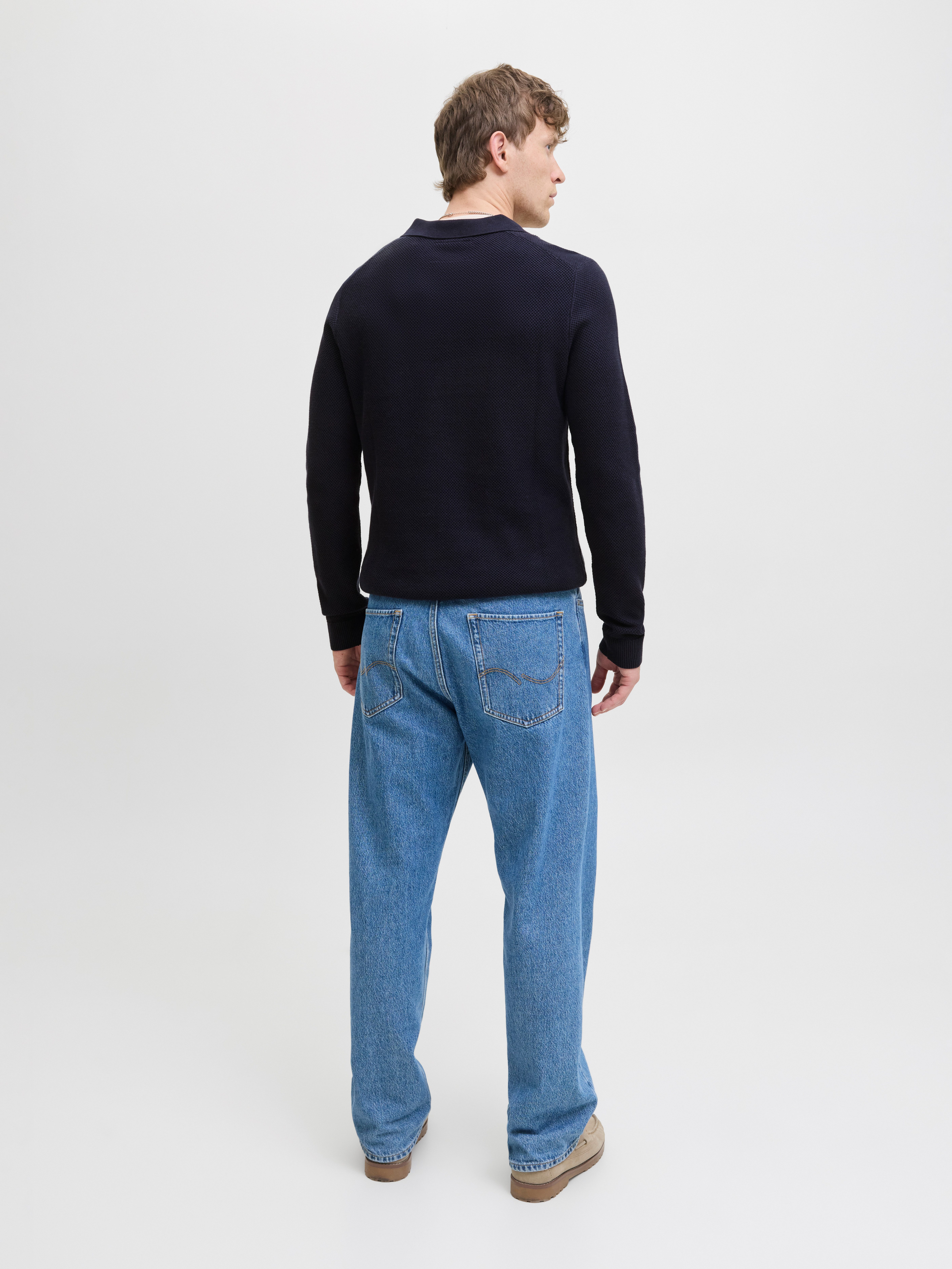 Jack & Jones Trui met polokraag JPRBLAEASTON KNIT SPLIT NECK LS SN