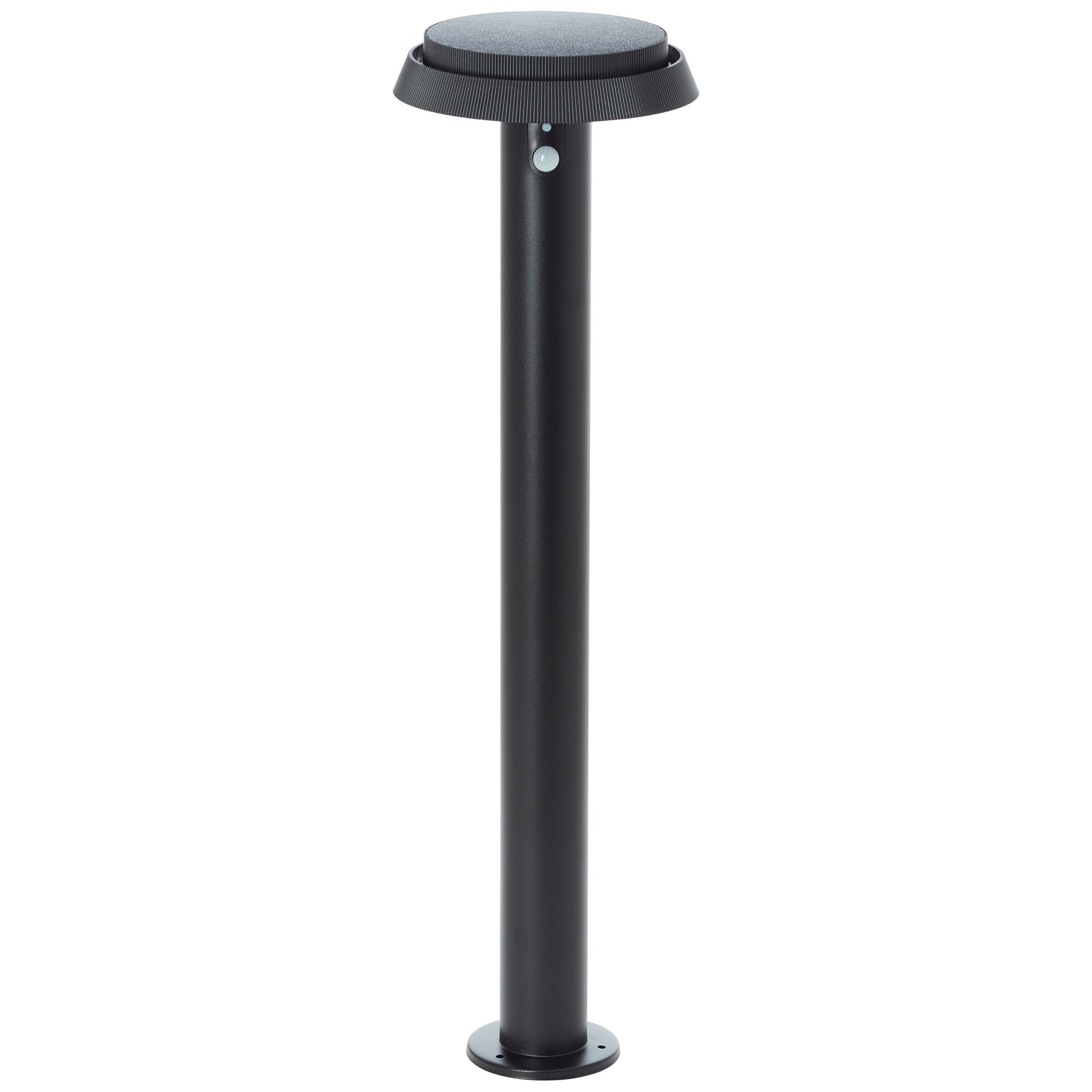Brilliant Leuchten Led-vloerlamp voor buiten Alvero LED buitenvloerlamp, solar, 70 cm, 500 lm, 3000 K, metaal, zwart (1 stuk)