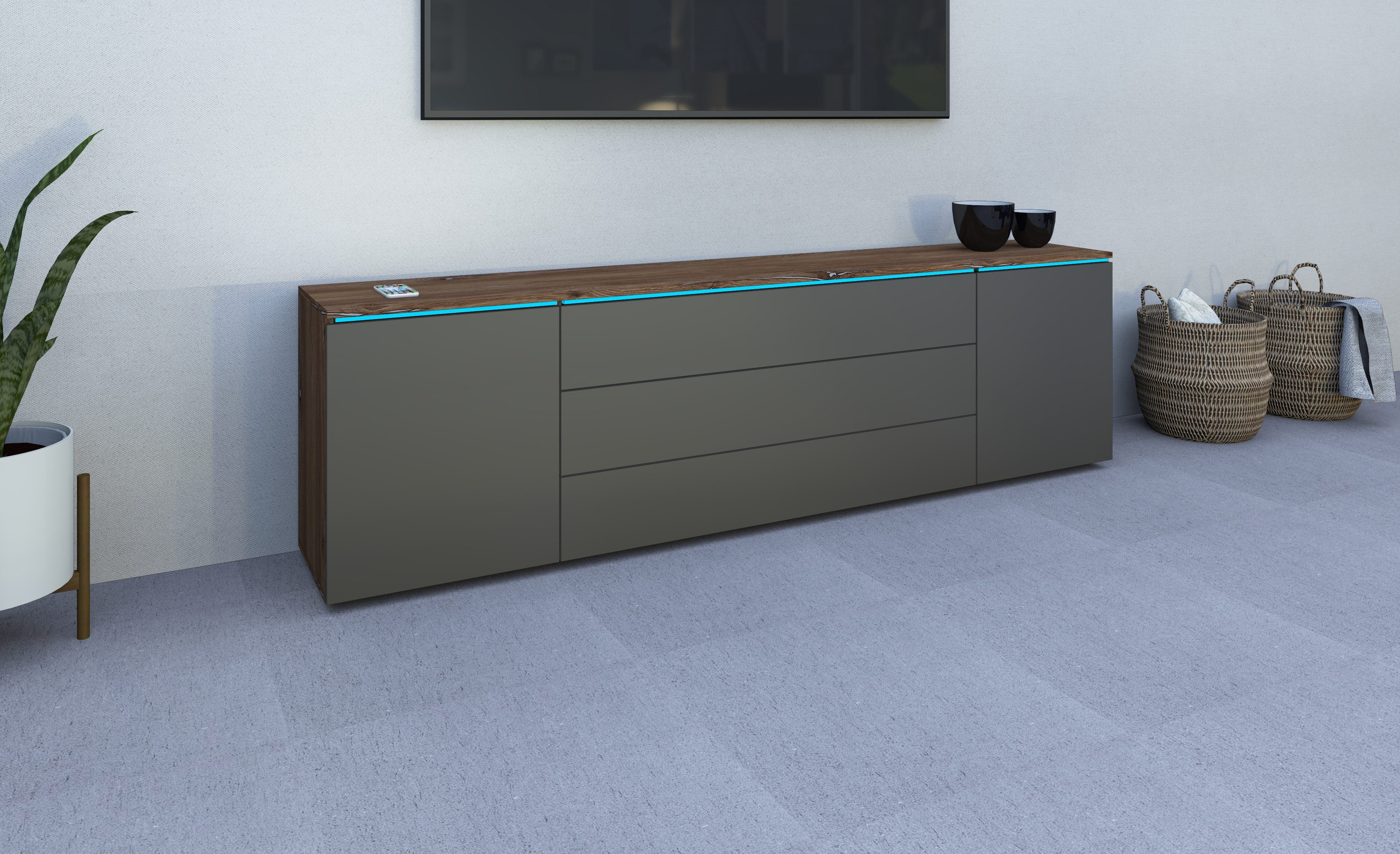 borchardt Möbel Tv-meubel San Diego Breedte 200 cm