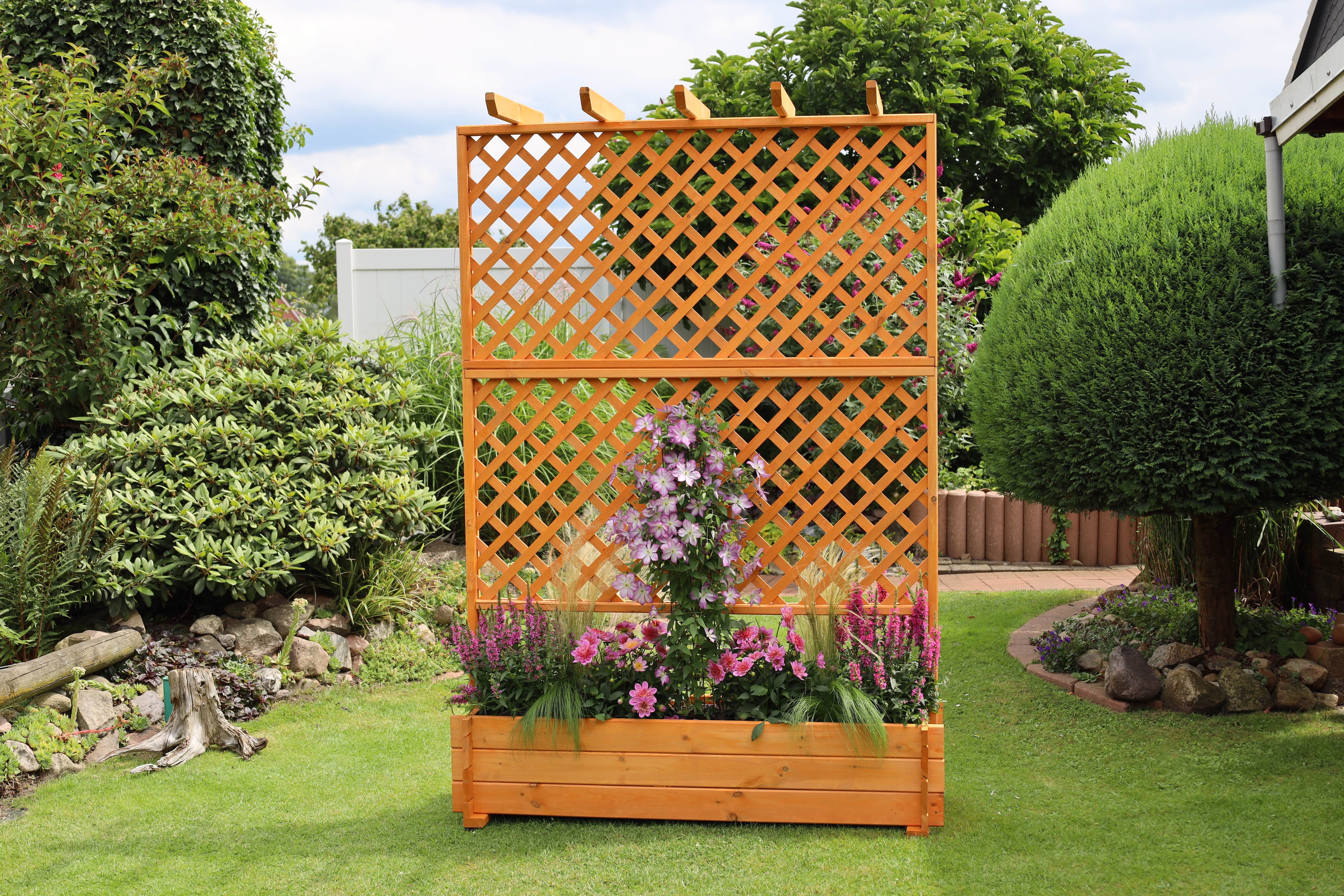 promadino Rek Pergola met plantenbak, bxdxh: 140x65x200 cm