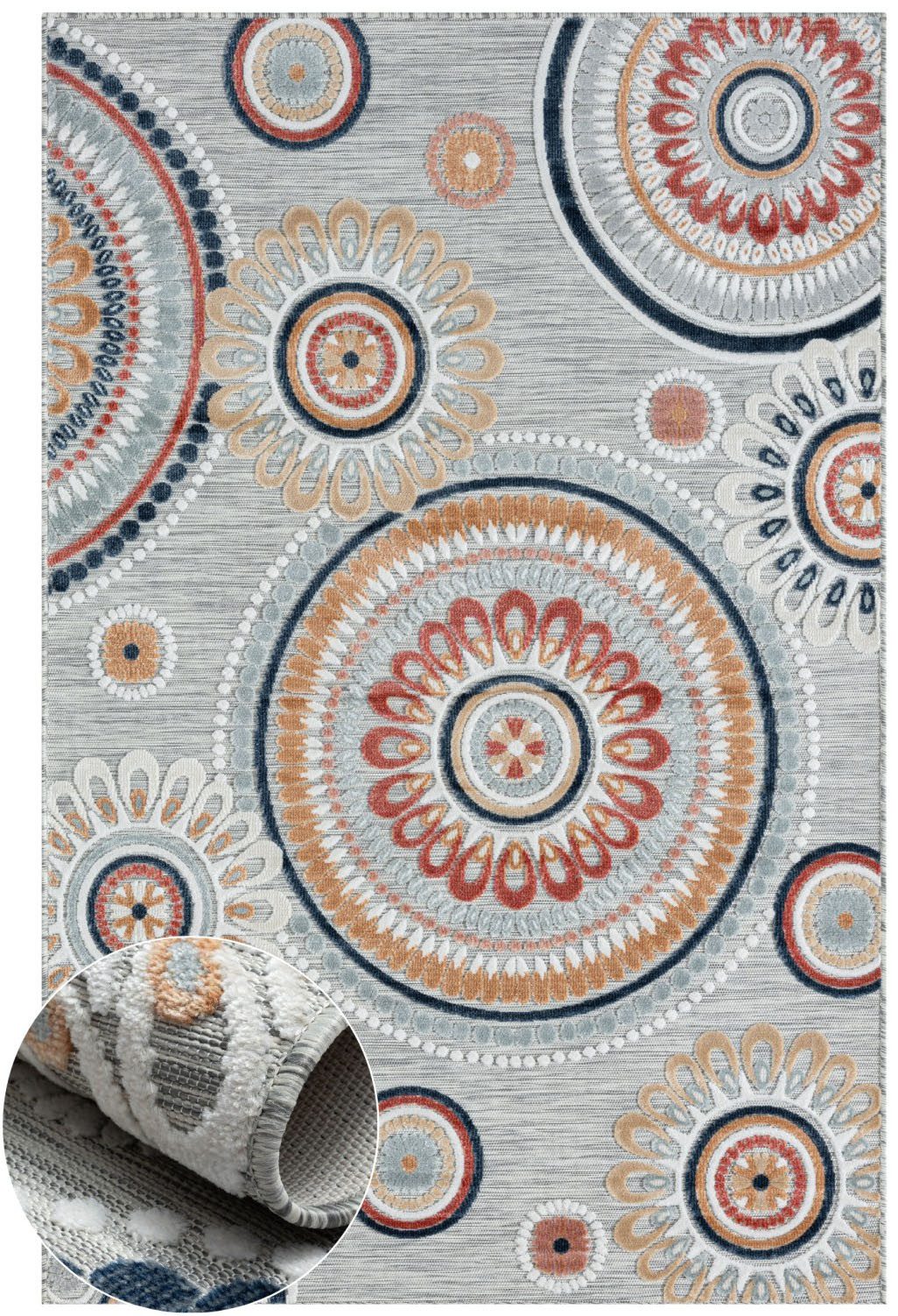 Myflair Möbel & Accessoires Vloerkleed Loop, MAGAZIJNOPRUIMING! modern ontwerp, hoog-laag effect, geschikt voor buiten, balkon, terras