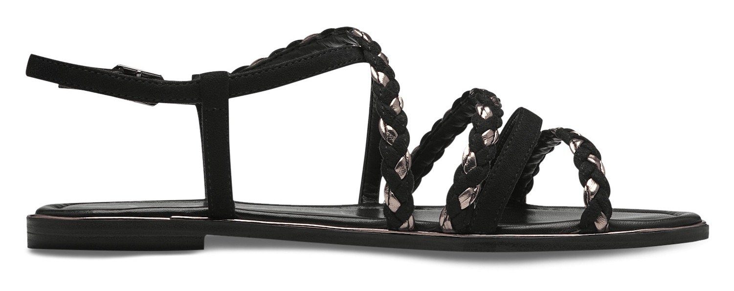 Tamaris Sandalen , zomerschoen, sandaal, blokhak, met bandjes in vlecht-look