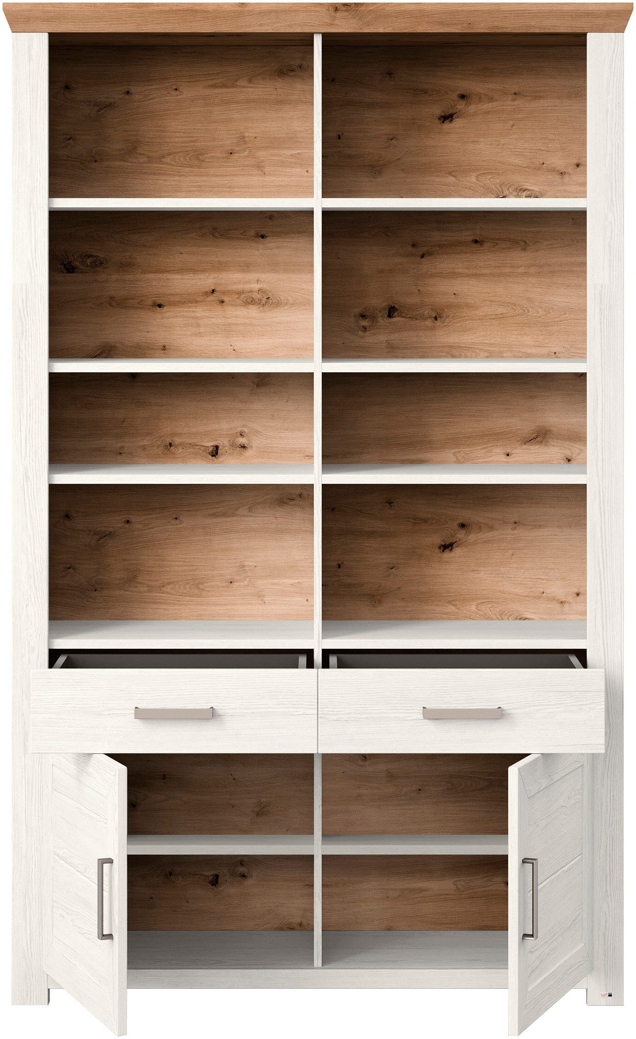 set one by Musterring Ordnerrek York open ontwerp, optioneel met verlichting, 3 kleuren, breedte 129 cm