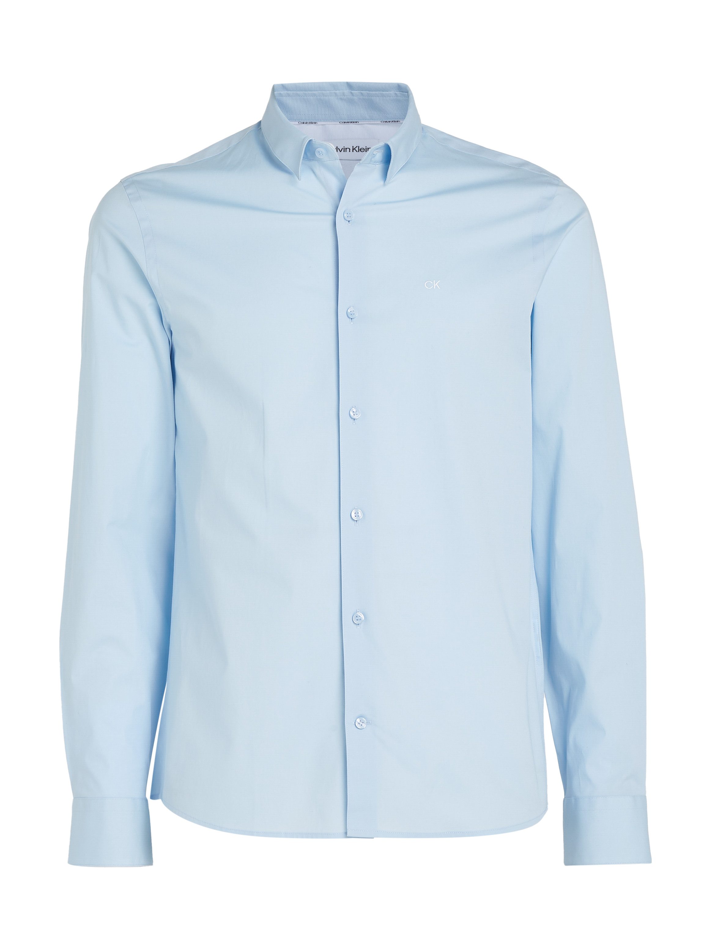 Calvin Klein Businessoverhemd STRETCH POPLIN SLIM SHIRT met calvin klein-logo op de borst