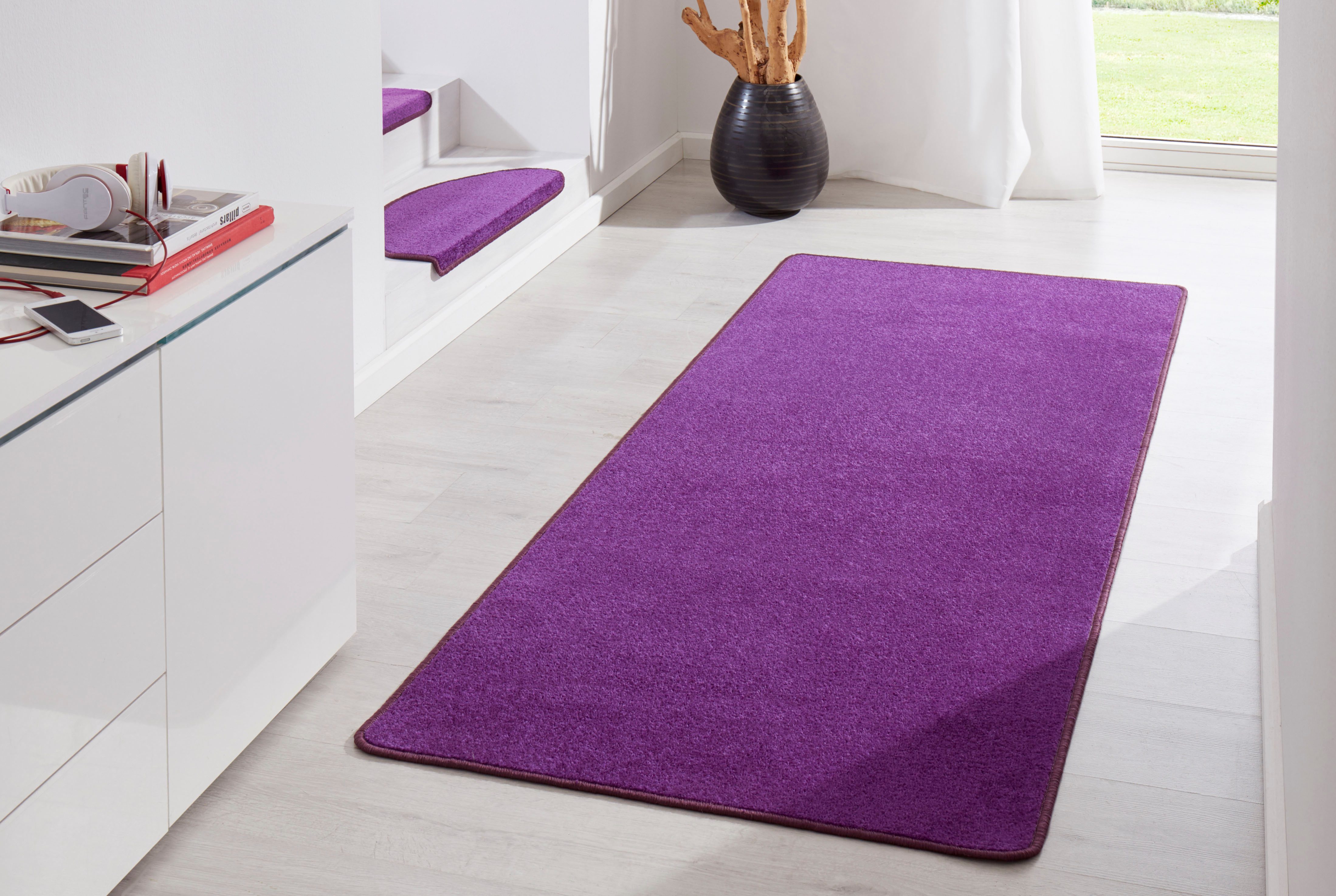 HANSE Home Vloerkleed Fancy Kortpolig, loper, effen, geketteld, woonkamer, slaapkamer, eetkamer
