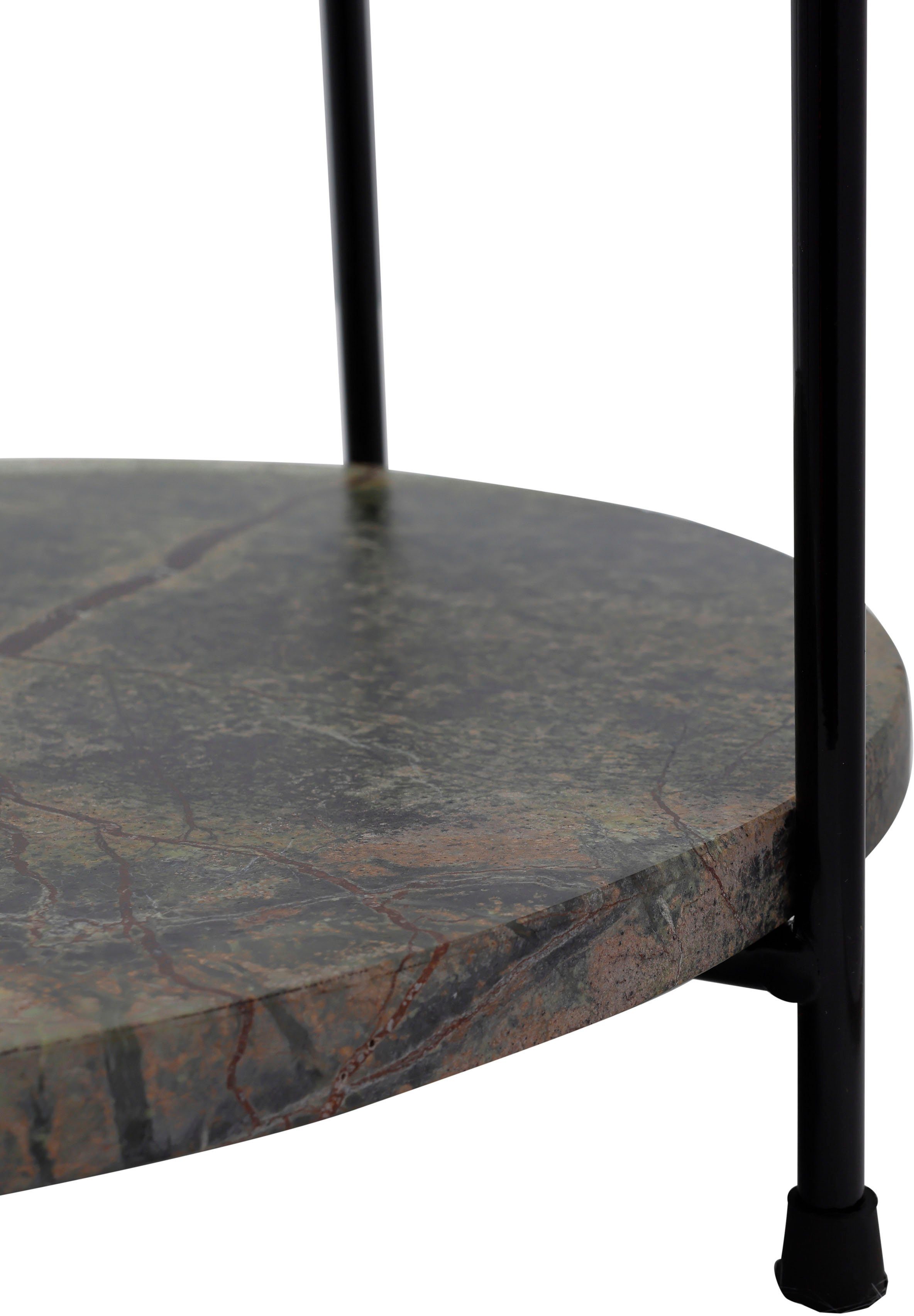 Kayoom Bijzettafel Louisa 125, bijzettafel van metaal en marmer, aantrekkelijk ontwerp Decoratief, edele marmeren plaat en metalen dienblad, stijlvol ontwerp (1 stuk)