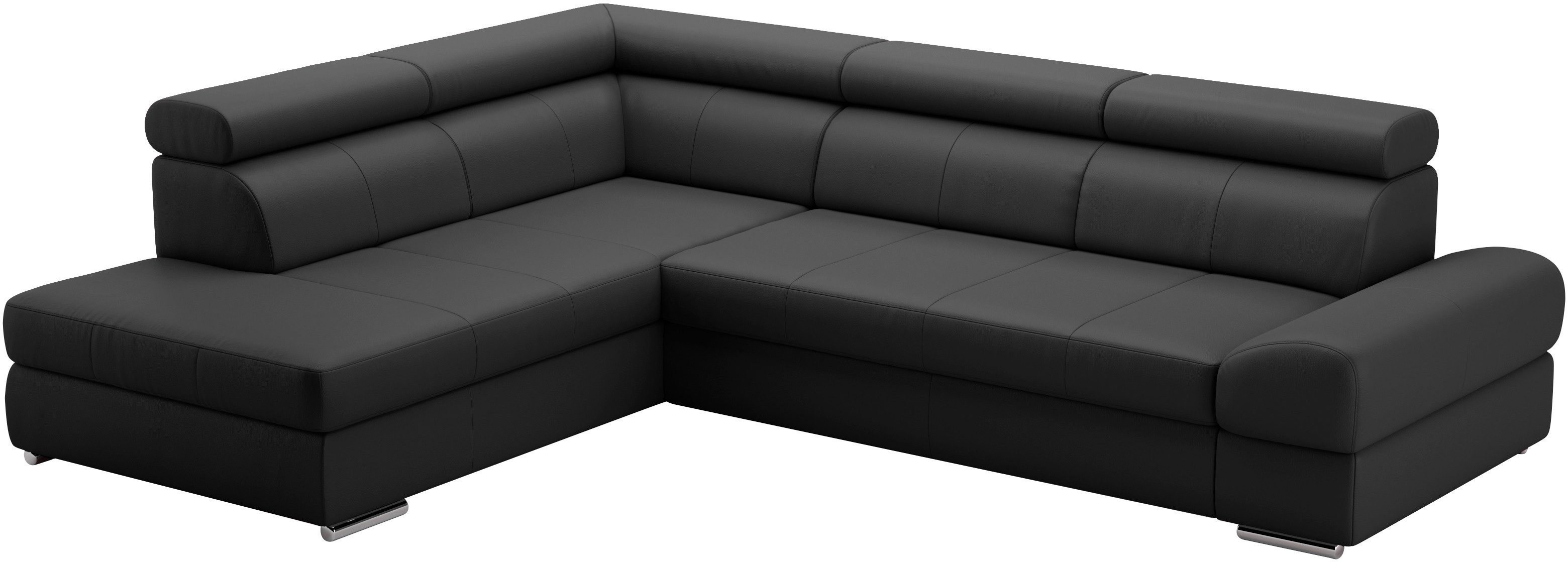 sit&more Hoekbank Broadway L-vorm met verstelbare hoofdsteunen, naar keuze met slaapfunctie