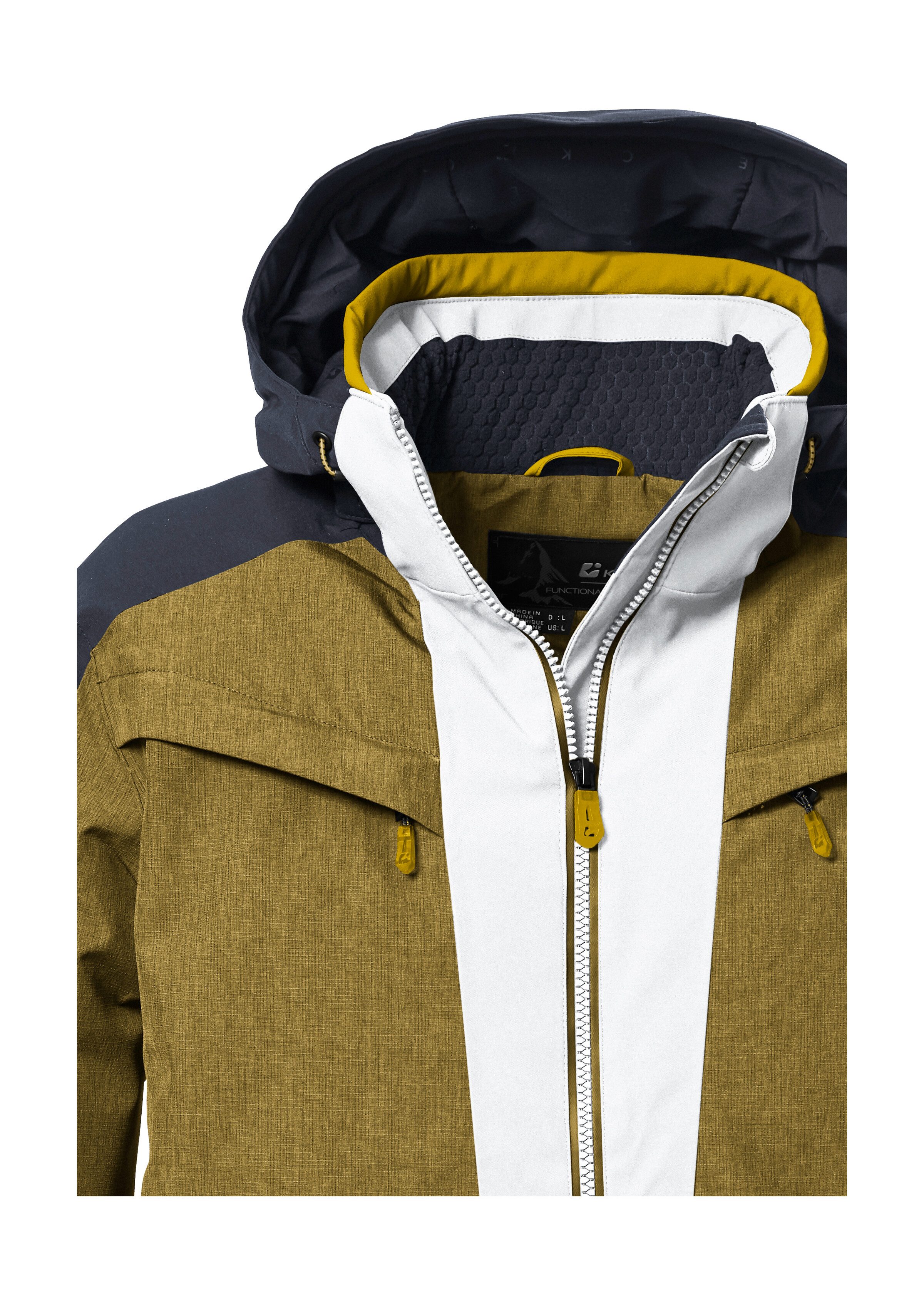 Killtec Ski-jack KSW 407 MN SKI JCKT Waterdichte skijas met kleurblok, ademend, veel zakken
