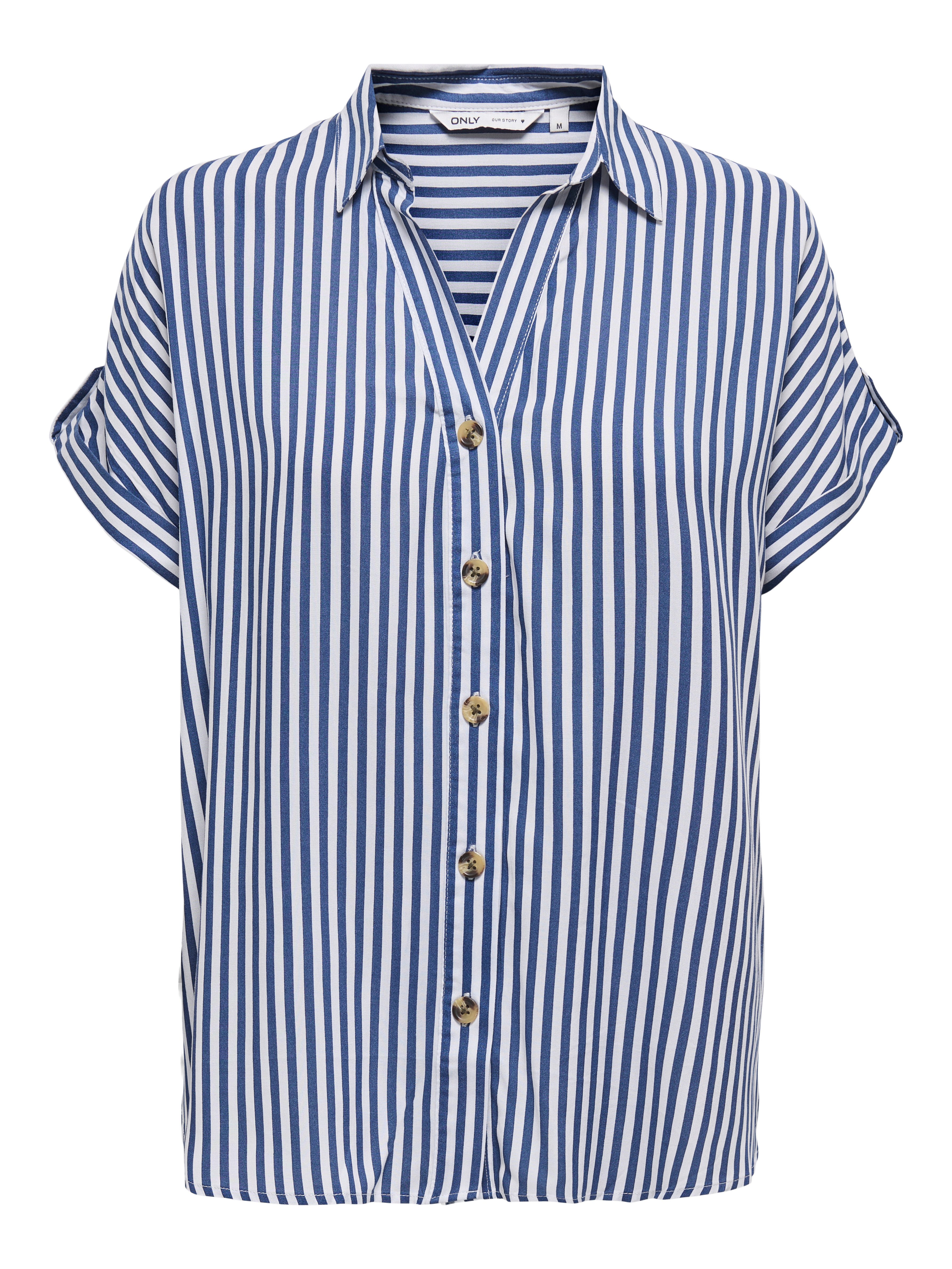 Only Blouse met korte mouwen ONLYASMIN SHIRT S/S WVN NOOS