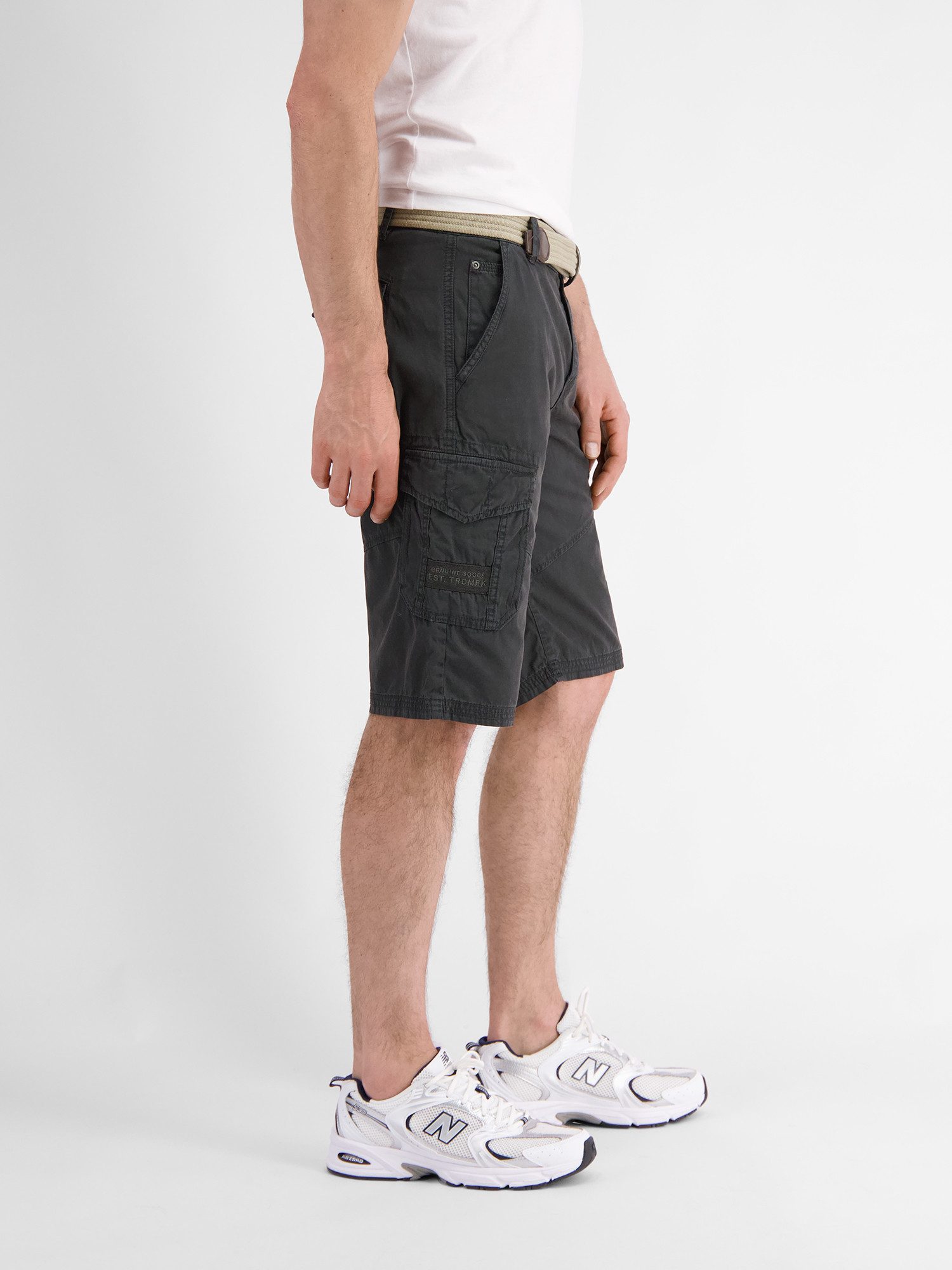 Lerros Bermuda LERROS effen cargobermuda met riem