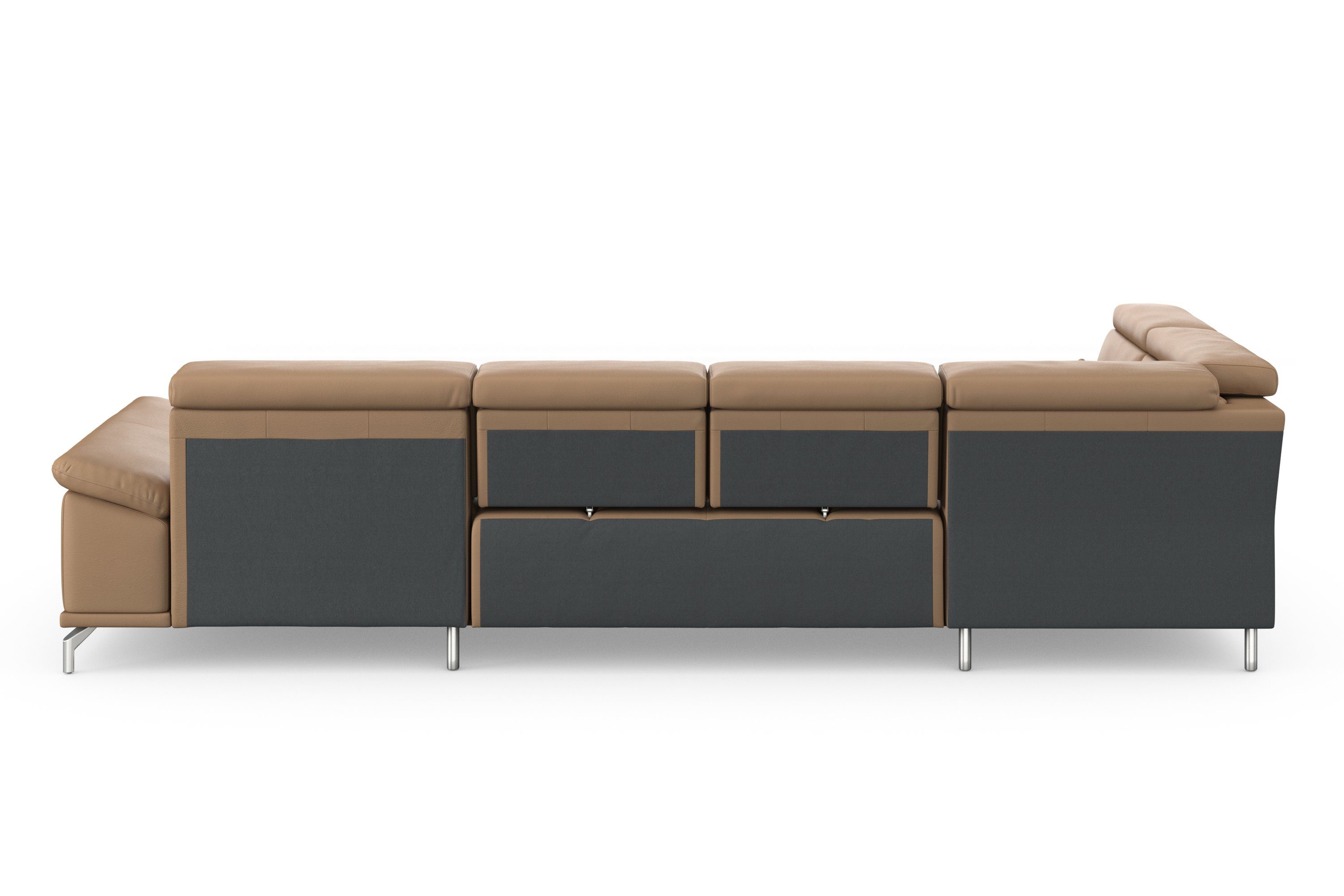 sit&more Zithoek Cabrio U-vorm, met zitdiepteverstelling, arm- en hoofdsteunverstelling