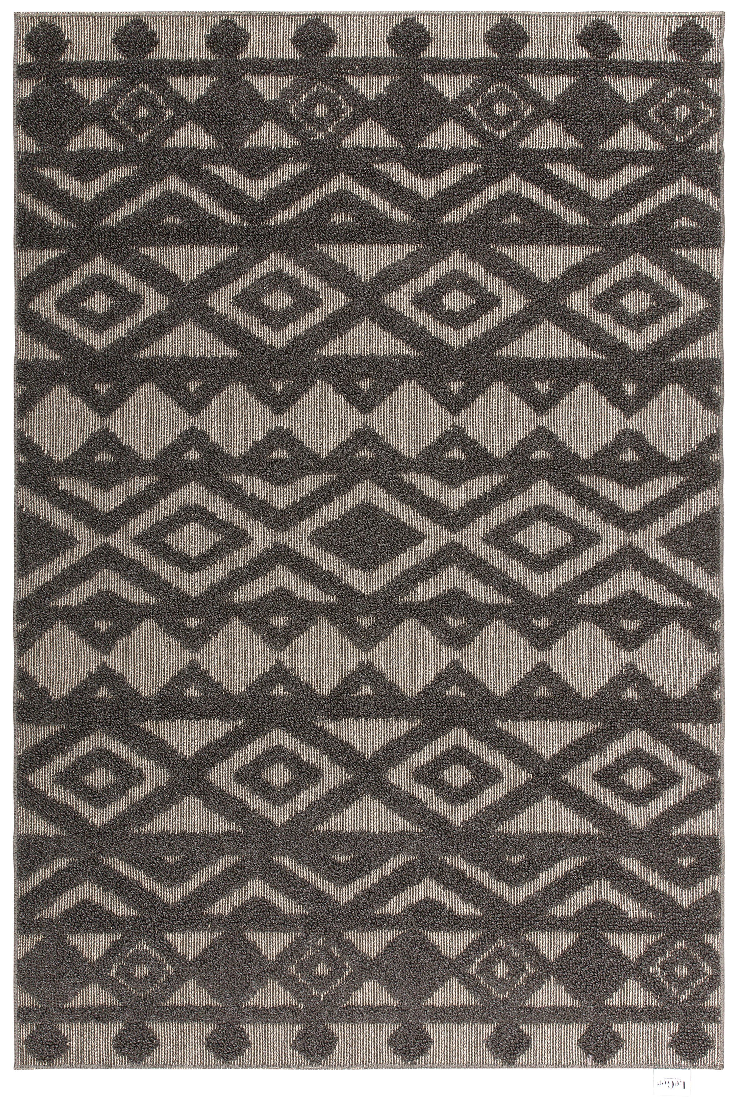 LeGer Home by Lena Gercke Vloerkleed Askja in wol-look, reliëfeffect, vloerkleed in boho-stijl