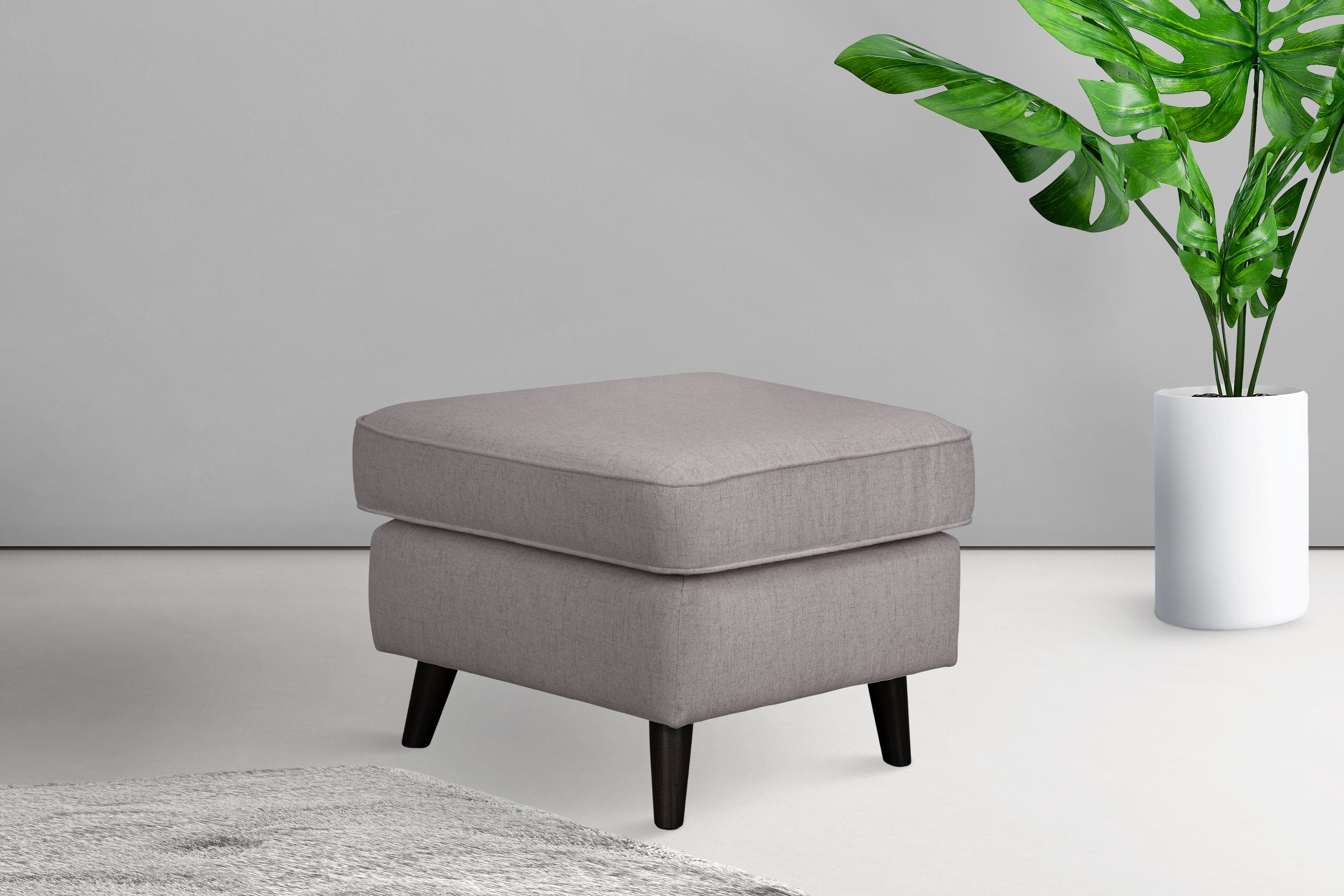 Home affaire Hocker Poef CHISTELLE, ook in bouclé met golfondersteuning, afmetingen: bxdxh: 57x57x46 cm