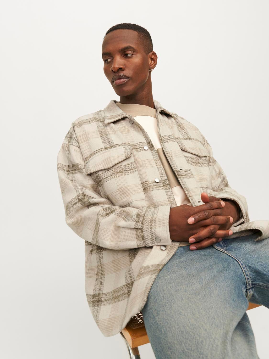 Jack & Jones Overhemd met lange mouwen JORVESTERBRO CHECK OVERSHIRT LS SN
