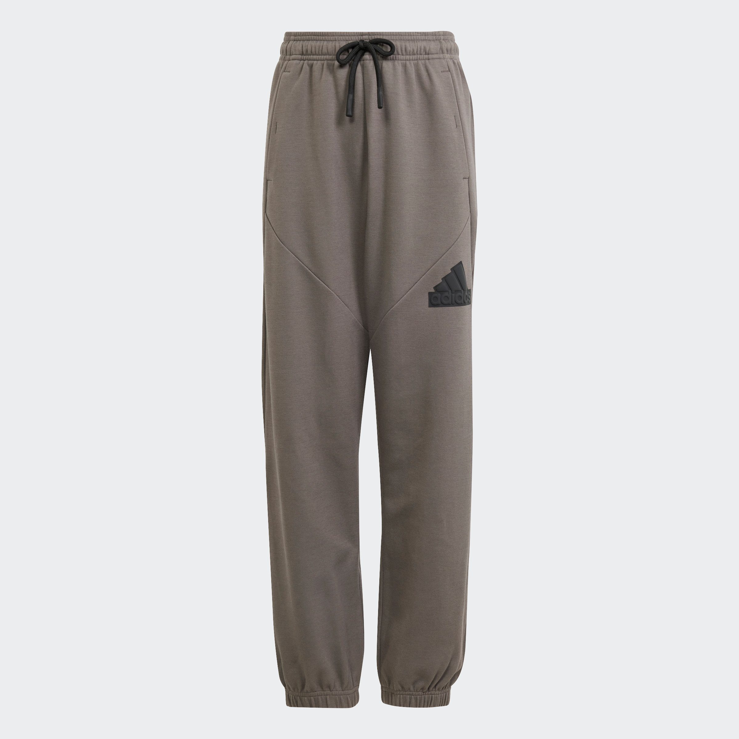 Adidas Sportswear joggingbroek grijs zwart Katoen Effen 164