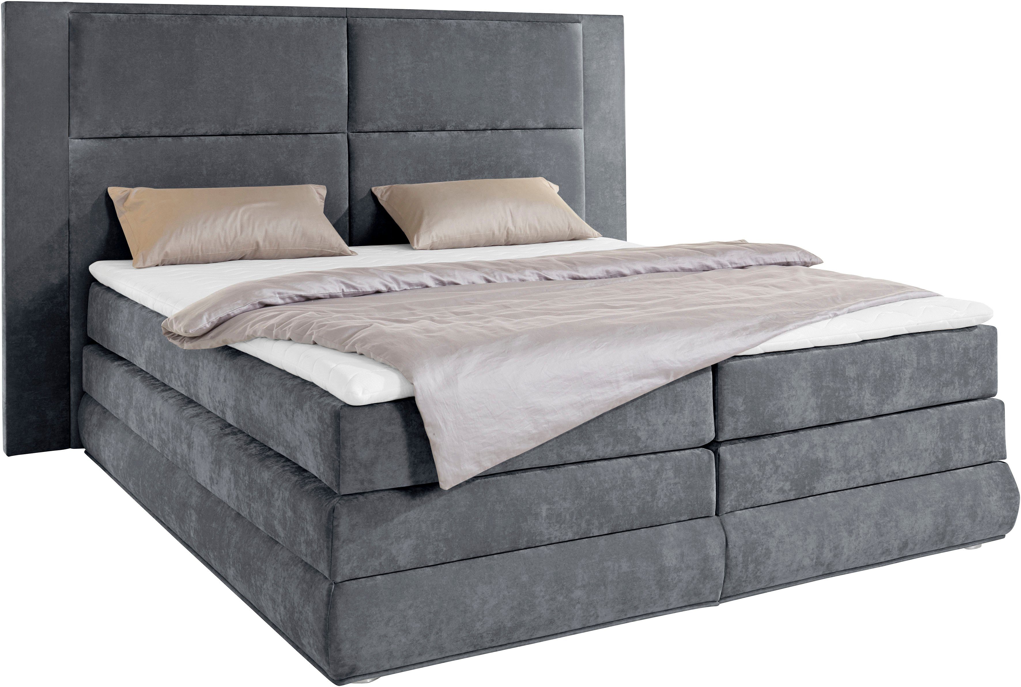 COLLECTION AB Boxspring Copenhagen inclusief bedkist, topmatras, naar keuze met ledverlichting