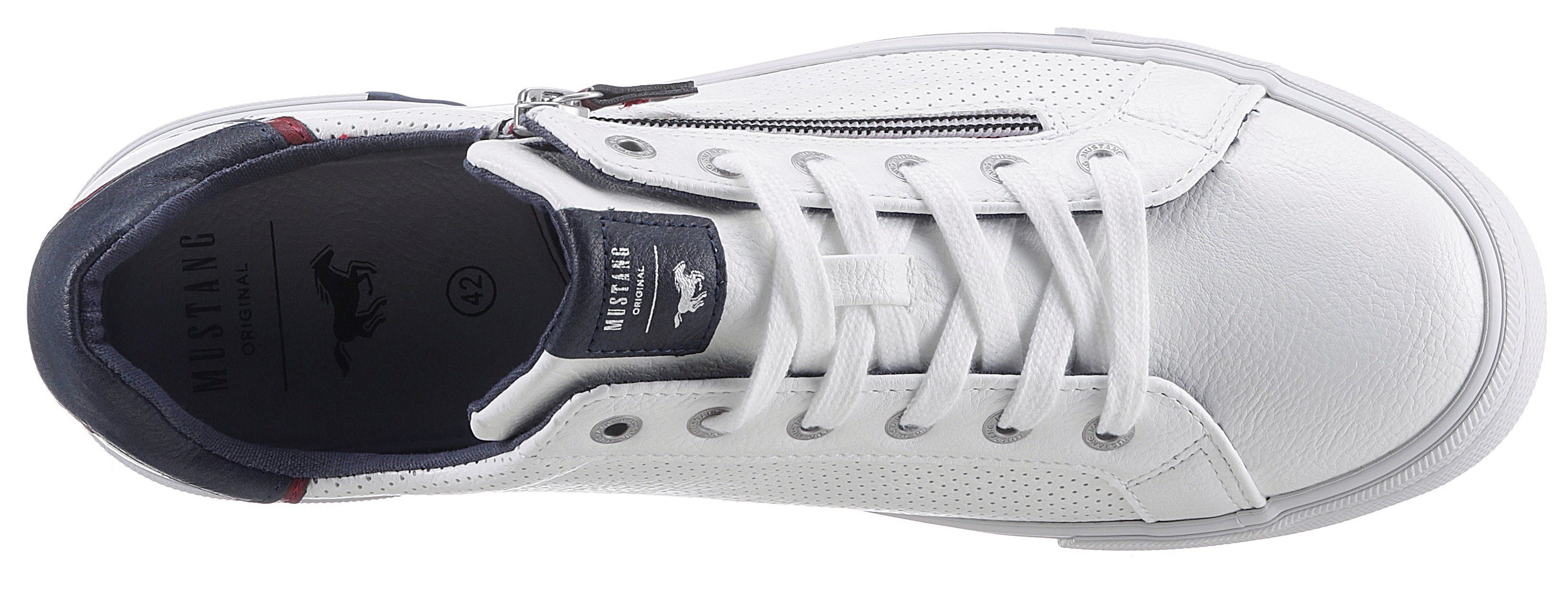 Mustang Shoes Sneakers met rits aan de zijkant, vrijetijdsschoen, lage schoen, veterschoen