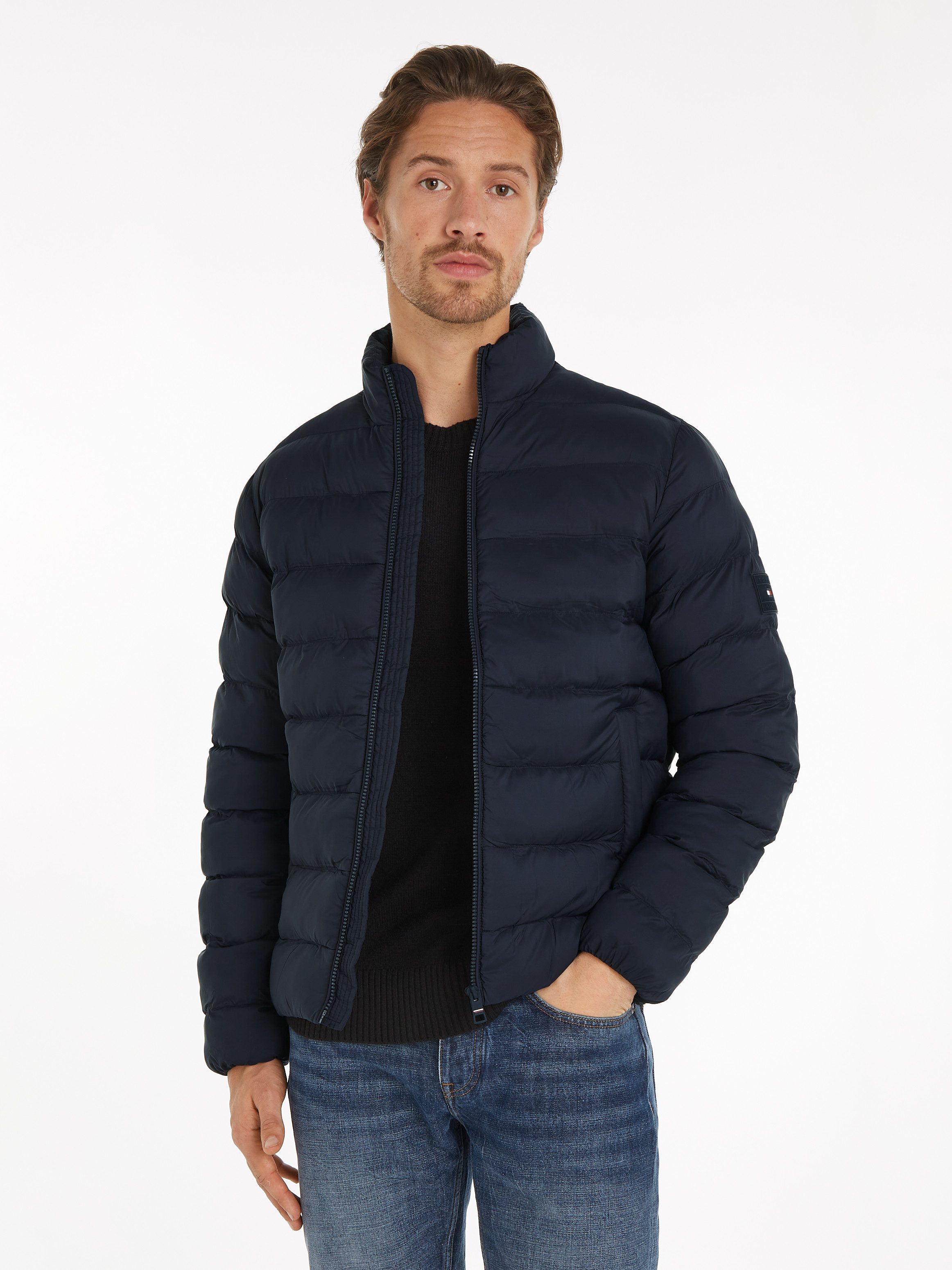 Tommy Hilfiger Gewatteerde jas MID WEIGHT STAND COLLAR JACKET