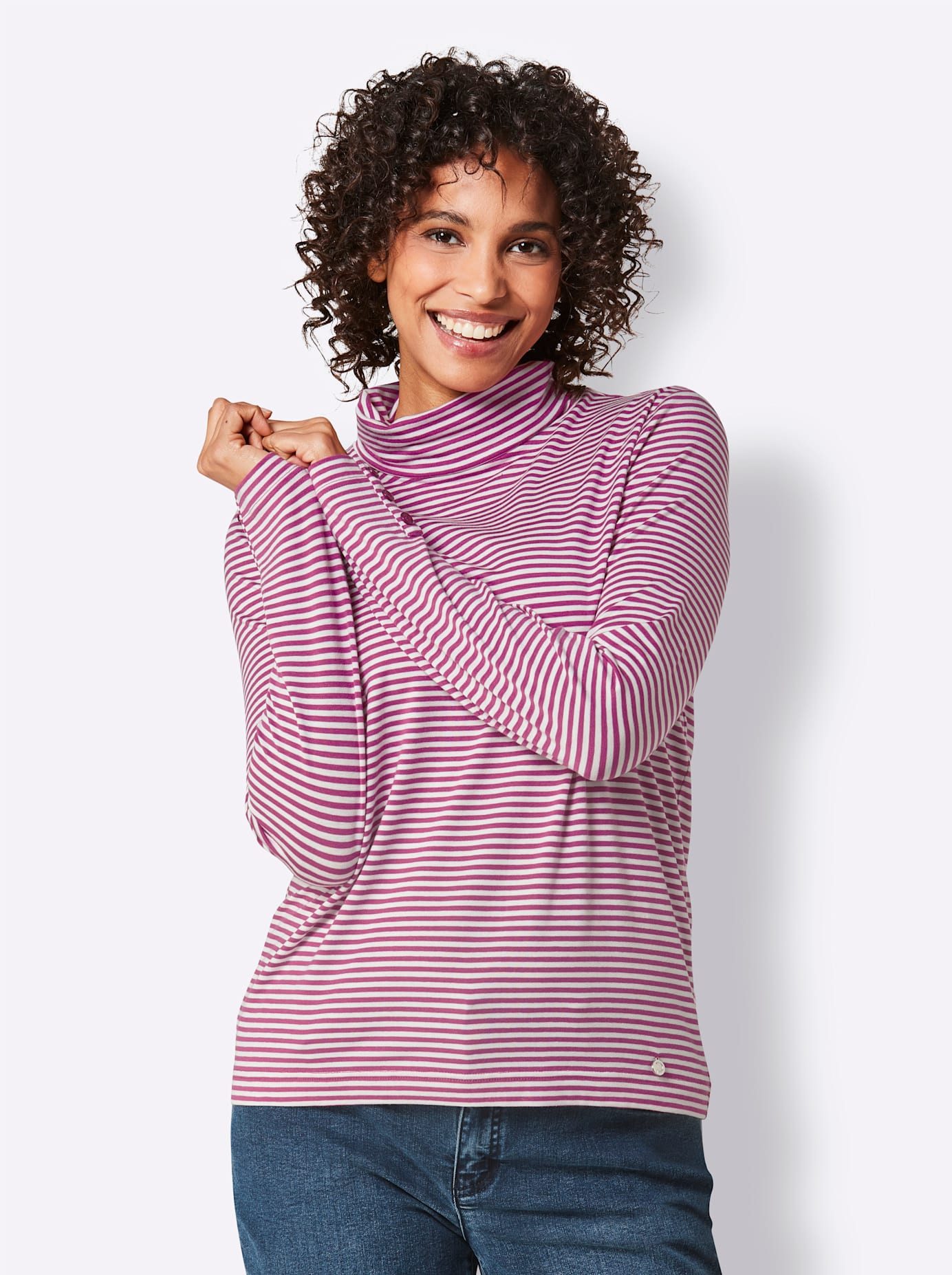 CREATION L PREMIUM Colshirt Lyocell-shirt (1-delig)