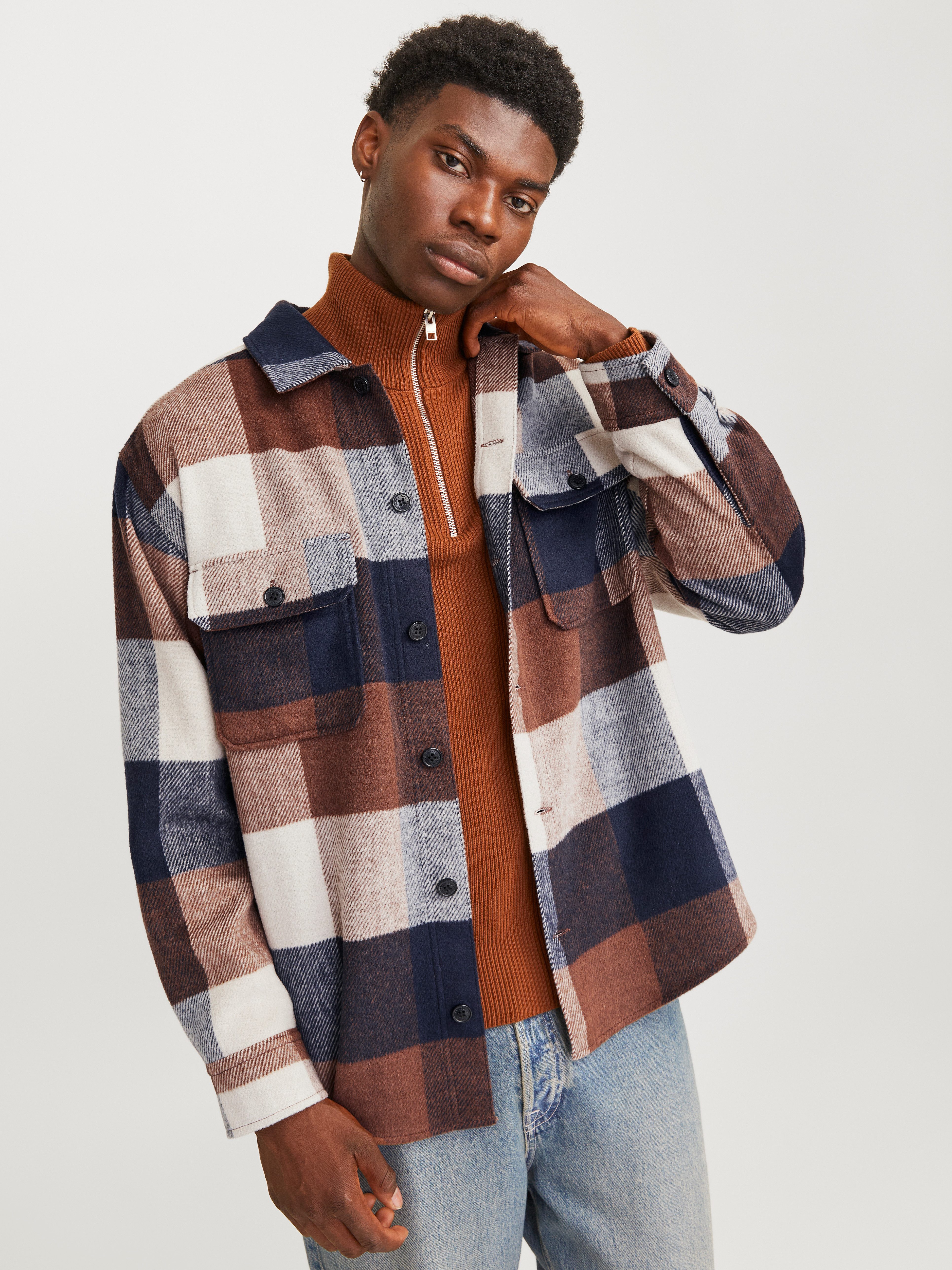 Jack & Jones Overhemd met lange mouwen JJEBRADLEY OLLIE OVERSHIRT LS NOOS