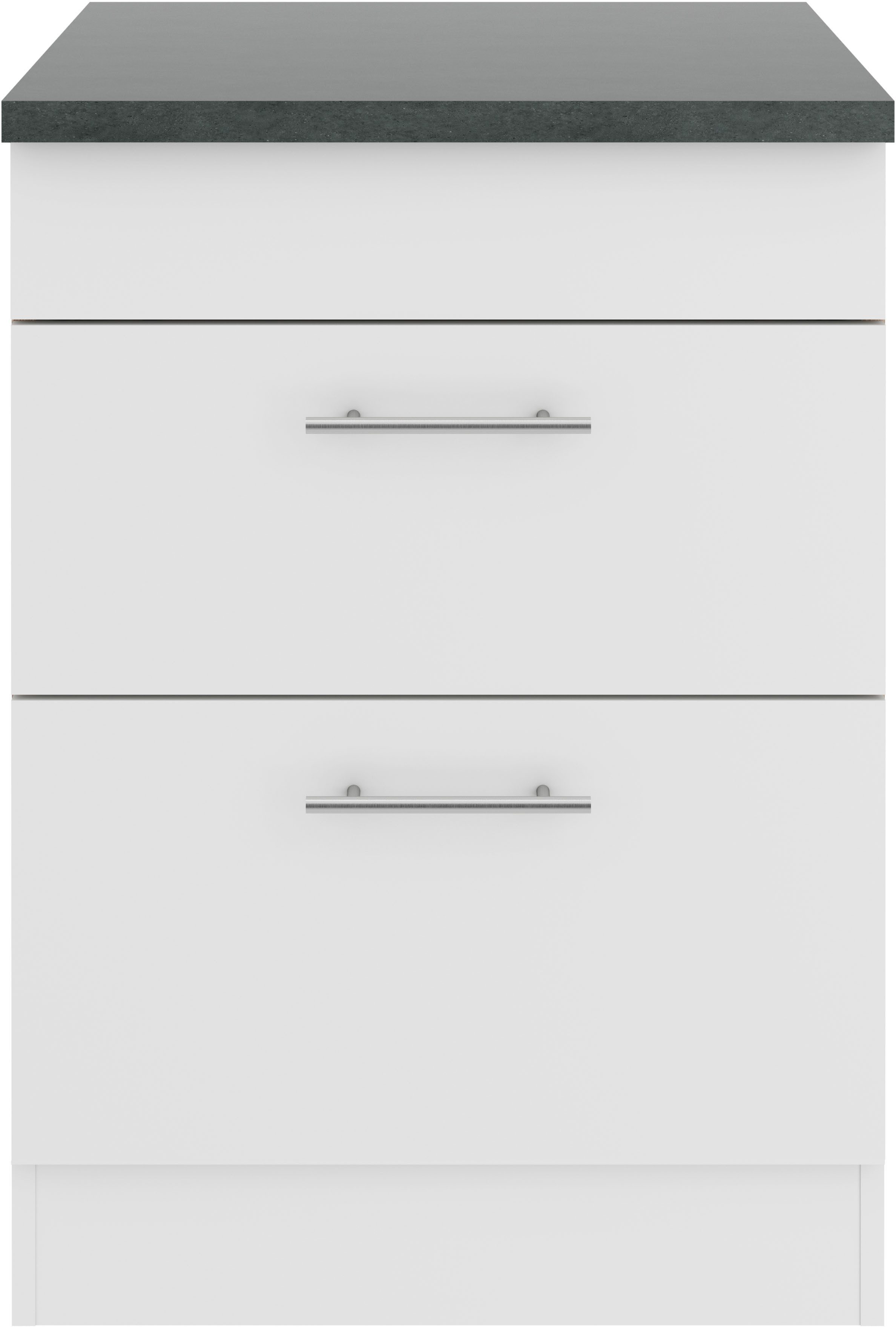 OPTIFIT Ombouwkast voor fornuis Bella Breedte 60 cm, voor kookplaten, 2 uittrekken