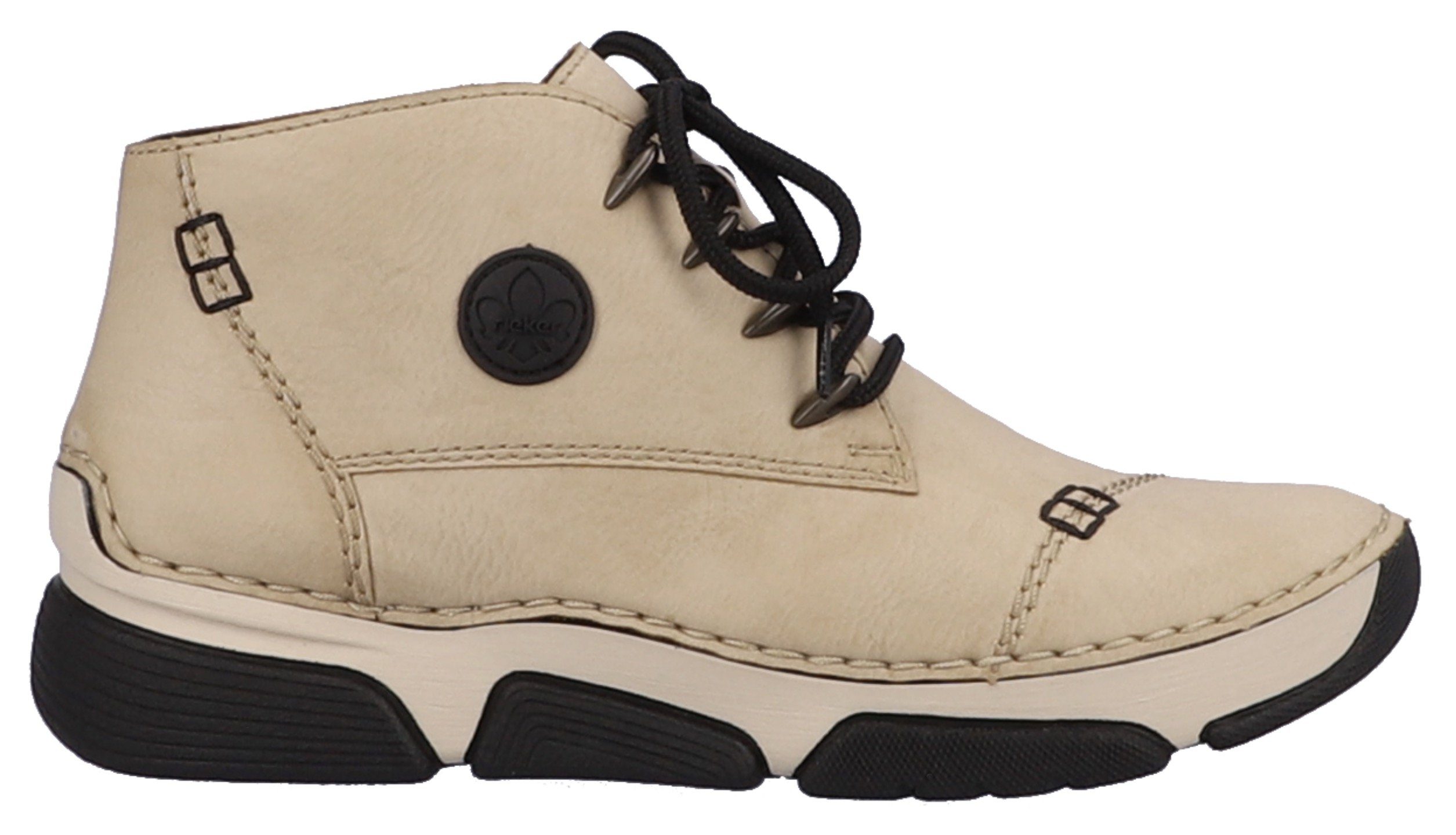 Rieker Hoge veterschoenen met sierstiksel