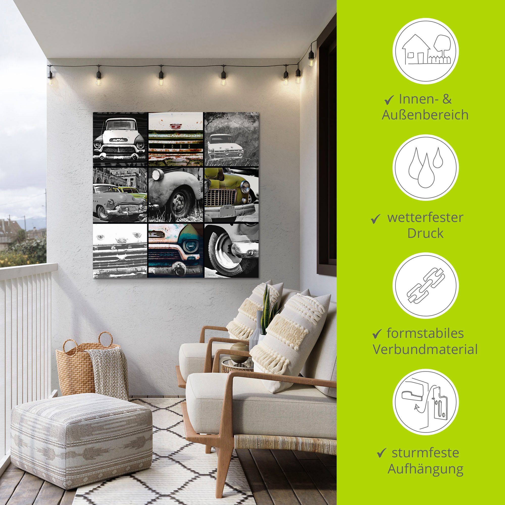 Artland Artprint Auto’s I als artprint van aluminium, artprint voor buiten, poster in diverse formaten
