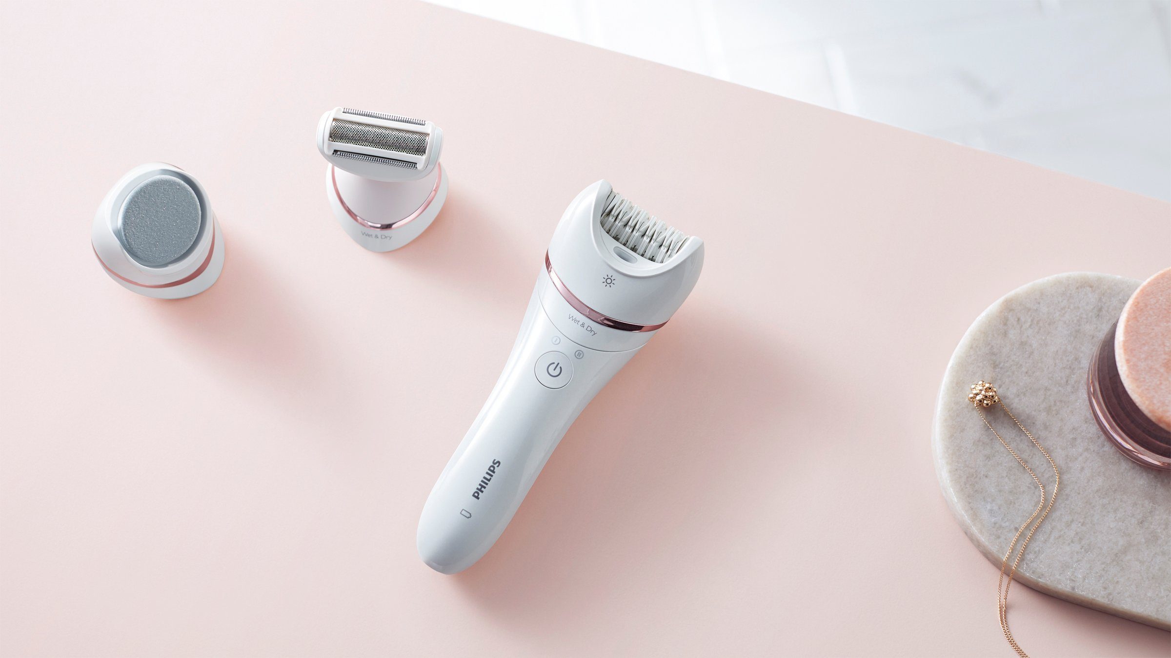 Philips Epilator Satinelle Advanced Series 8000 Natte en droge epilator, met 2 snelheidsinstellingen