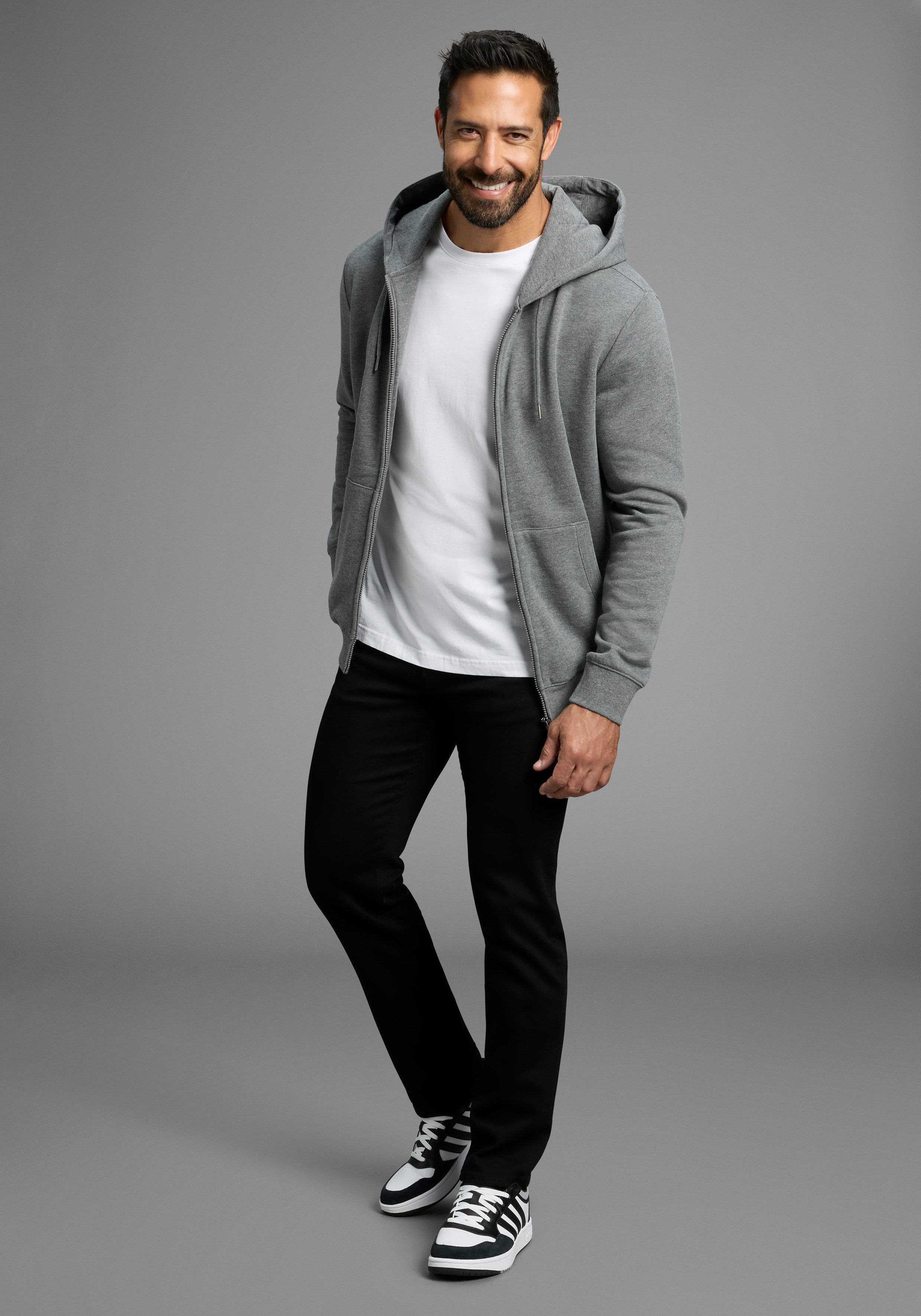 Man's World Capuchonsweatvest met zakken