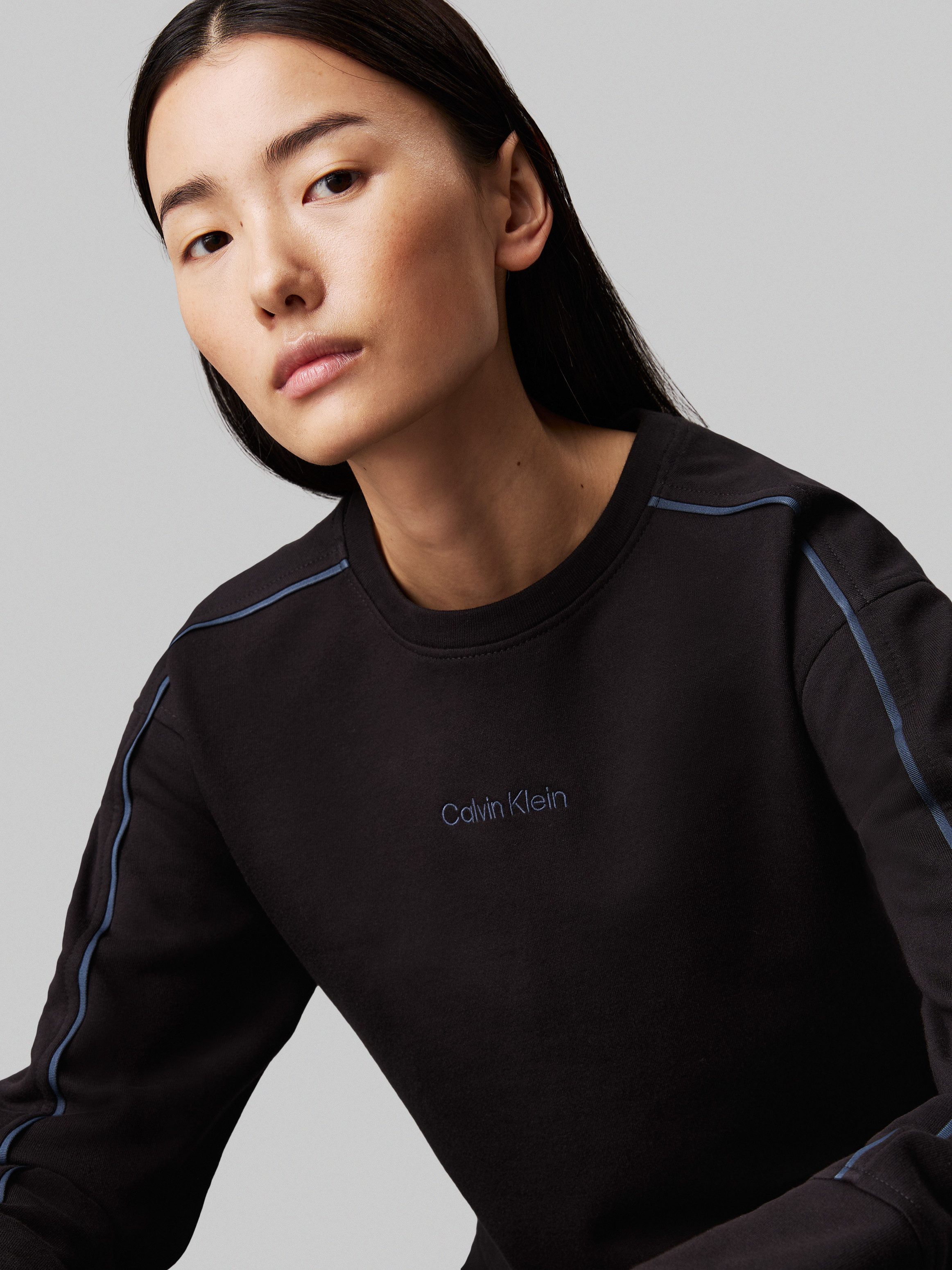 Calvin Klein Sweatshirt CREW PULLOVER met contraststrepen
