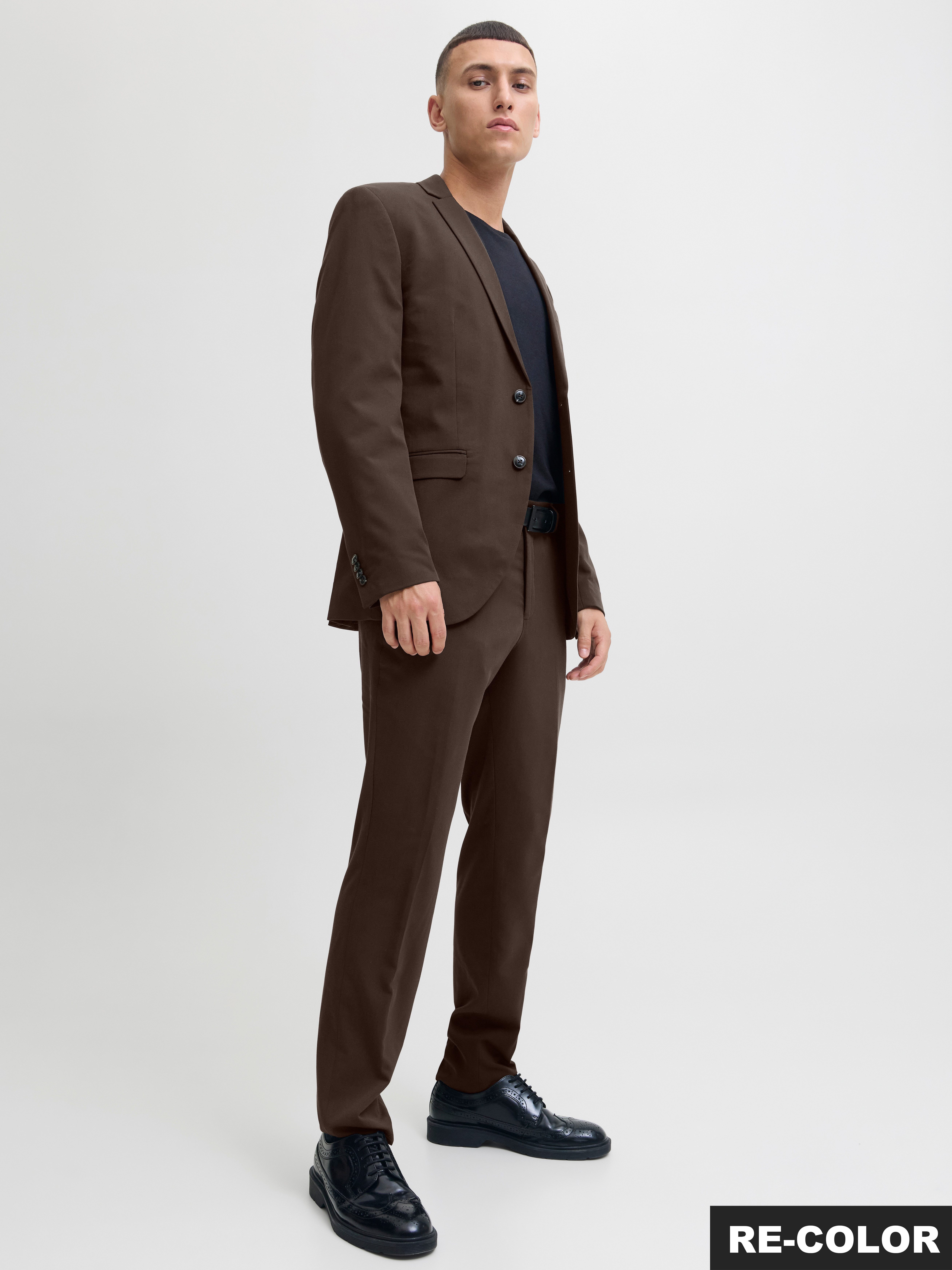 Jack & Jones Pak JPRFRANCO Extra smal, onderhoudsvriendelijk, stijlvol met vallende revers (set, 2-delig)
