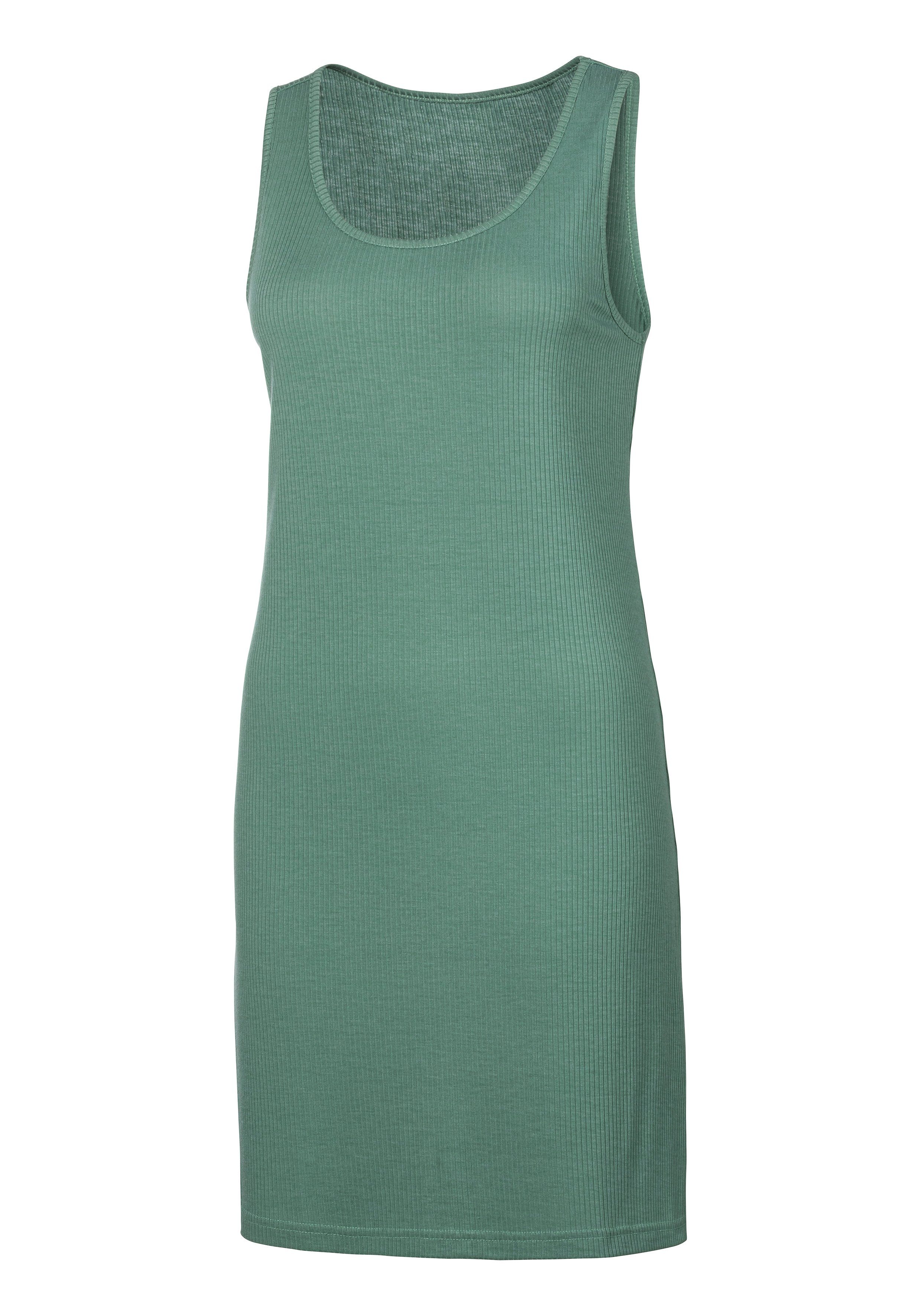 Lascana Nachthemd geribd materiaal met tanktopbandjes