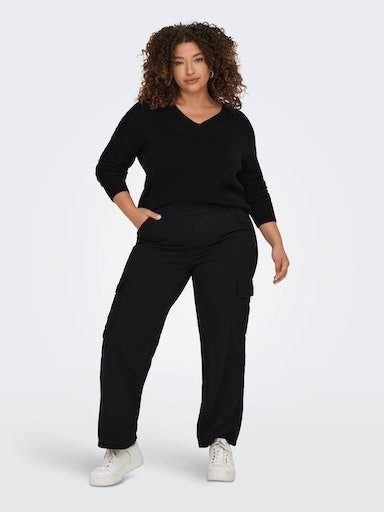 ONLY CARMAKOMA Trui met V-hals CARMARGARETA LS PULLOVER KNT NOOS