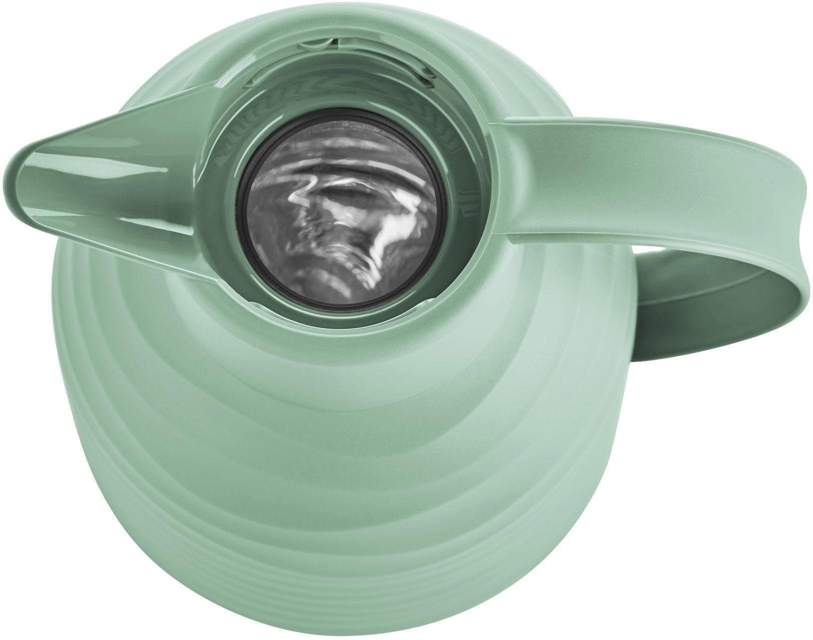 Emsa Thermoskan Samba Wave Made in Germany, 12u warm/24u koud, Quick-Press deksel, glazen fles