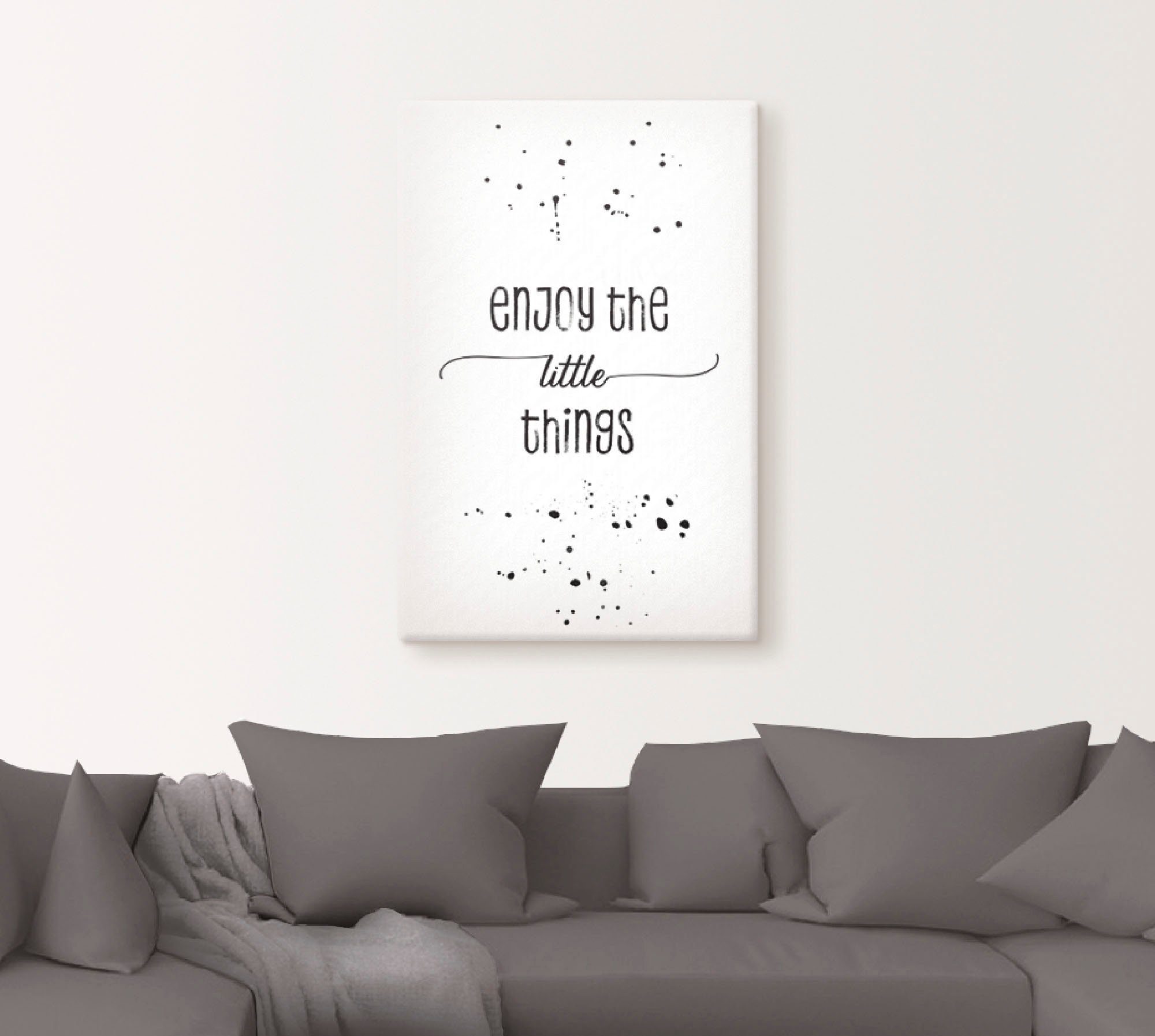 Artland Artprint op linnen Geniet van de kleine dingen I