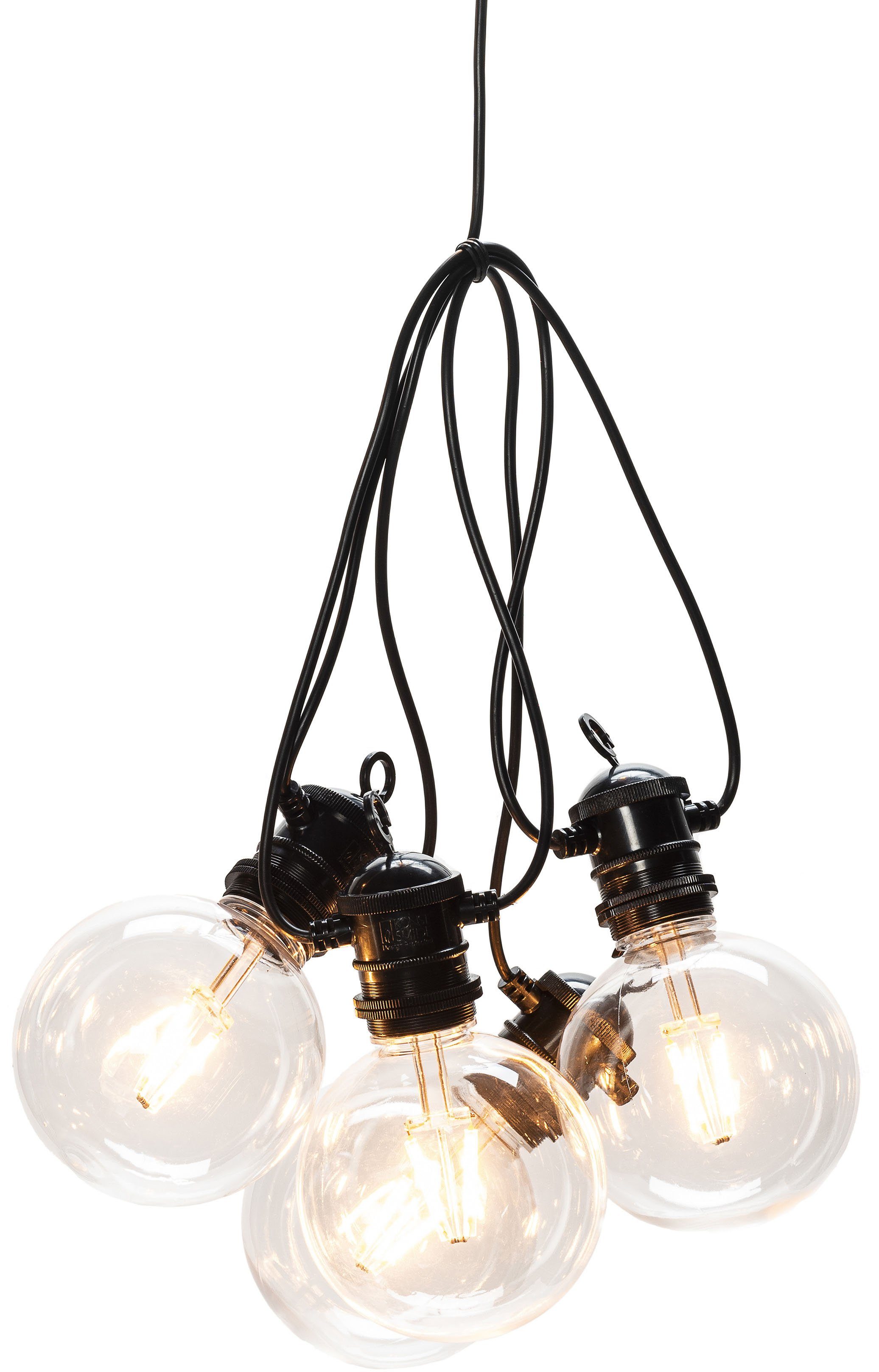KONSTSMIDE Led-lichtsnoer Bolvormige led-biertuinverlichtingssysteem basisset, retrodesign (1 stuk)