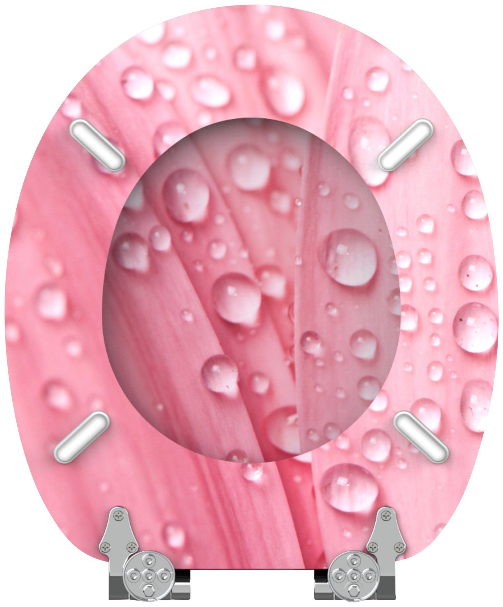 Sanilo Toiletzitting Pink Flower met soft-closemechanisme